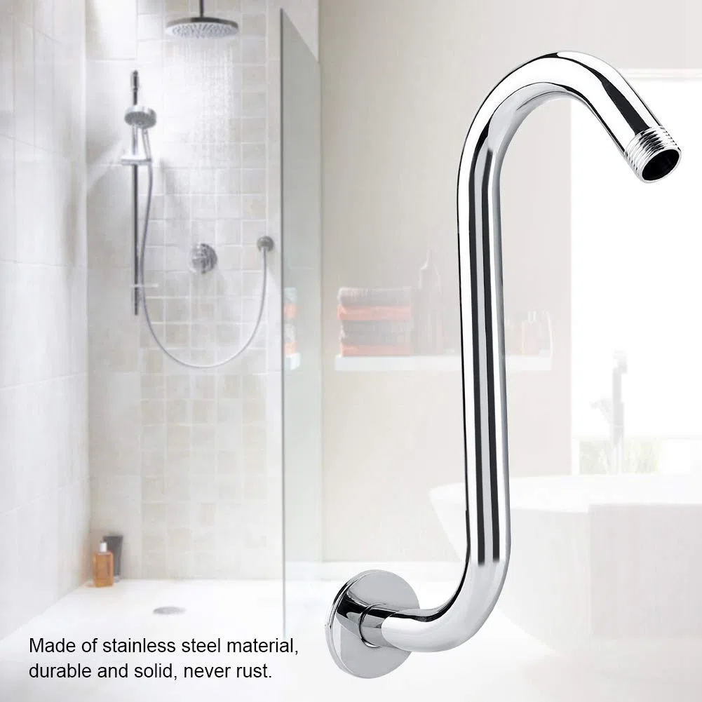 Brazo de Extensión para Ducha Accesorios de Baño 8 Pulgadas Acero Inoxidable 201 de Gran Altura S-Curvado
