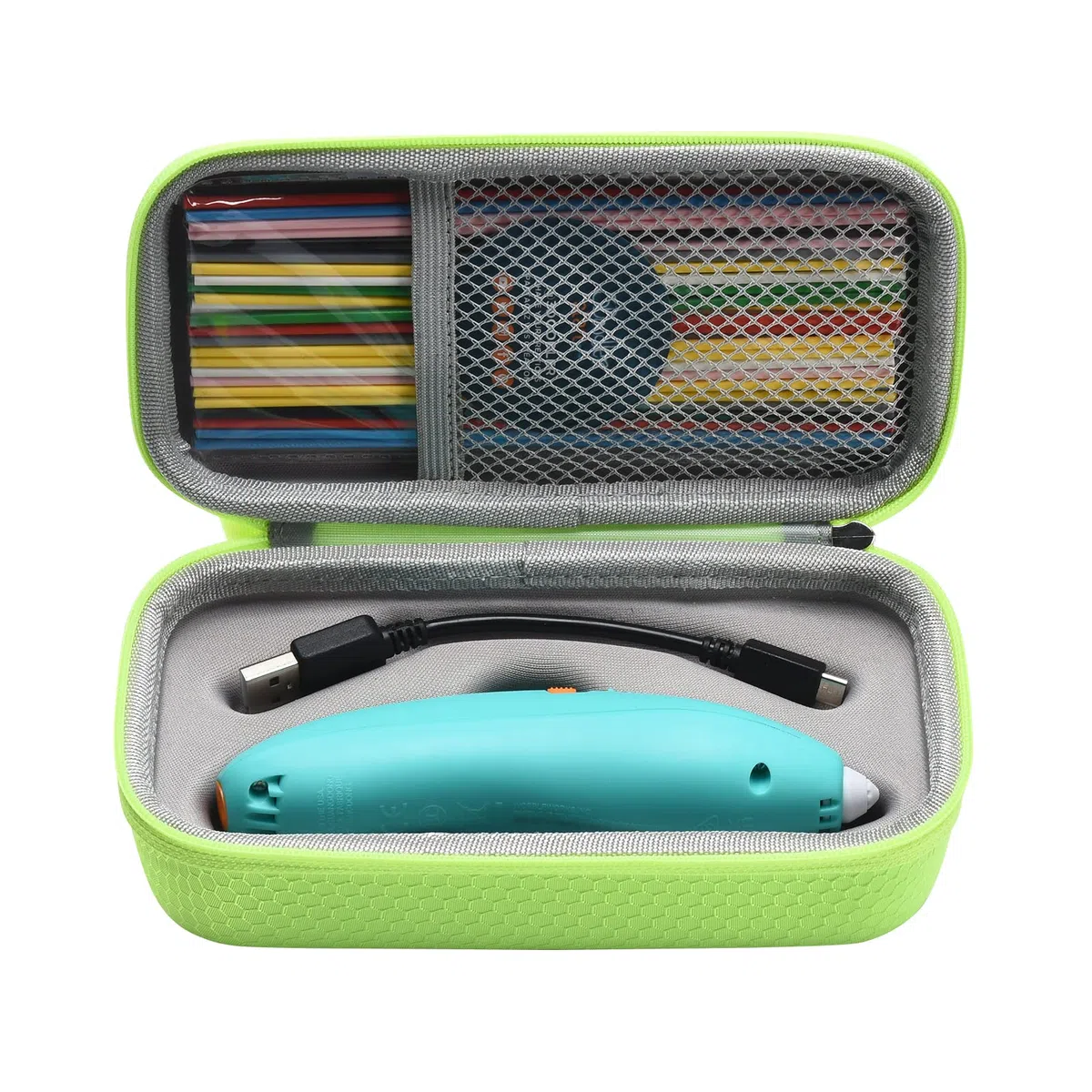 PALUMMA Estuche de transporte para bolígrafo 3D para 3Doodler Start+ Essentials 3D estuche de almacenamiento para bolígrafos 3D y accesorios, Green, Funda de transporte