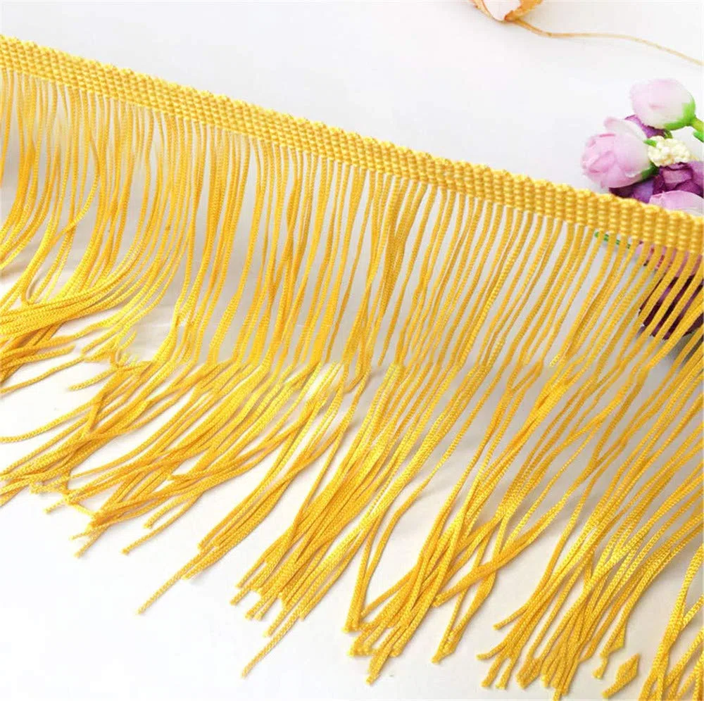Flecos para Manualidades y Danza - 10 Metros, Cortados para Costura, Disfraces y Accesorios Latinos (Oro Oscuro, 10 cm)