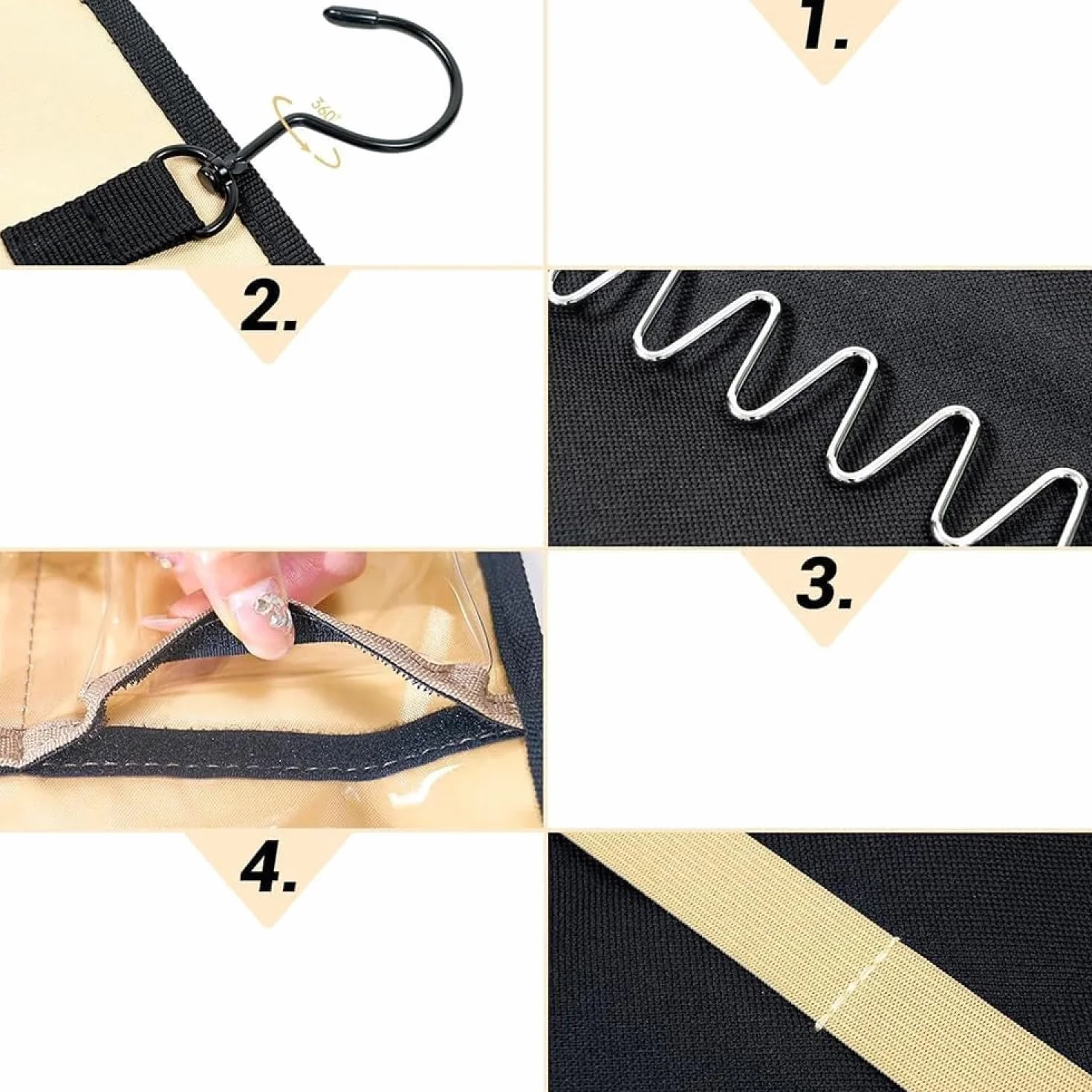 Organizador de joyas para armario, expositor para guardar joyas, colgador para pendientes, colgador de pared para collares de mujer, organizador colgante para joyas, soporte para collar de armario