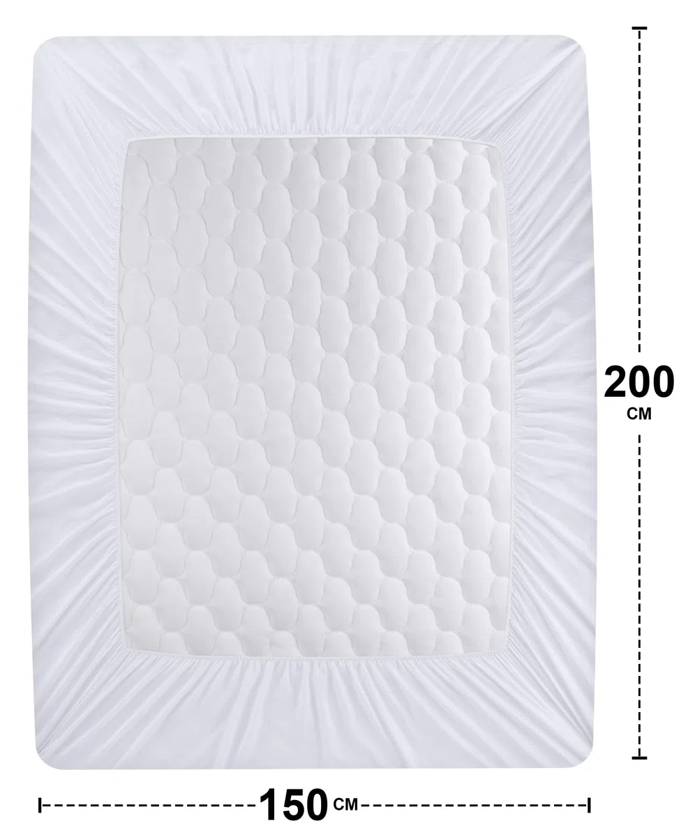 Utopia Bedding Protector de Colchón Impermeable 150x200 cm, Funda Protectora para Cama, Resistente al Agua (Blanco)