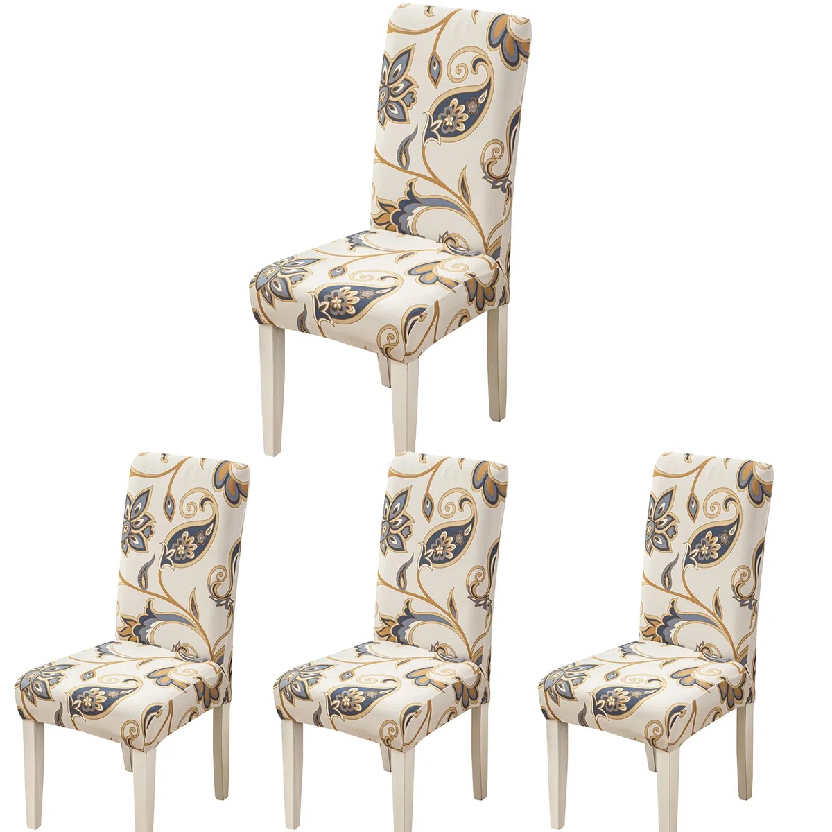 Fundas Sillas de Comedor, Fundas para Sillas Pack 4/6 Fundas Sillas Ajustables Elásticas Chair Covers Modernas Lavables para Banquetes Oficina Hogar Restaurante Bar