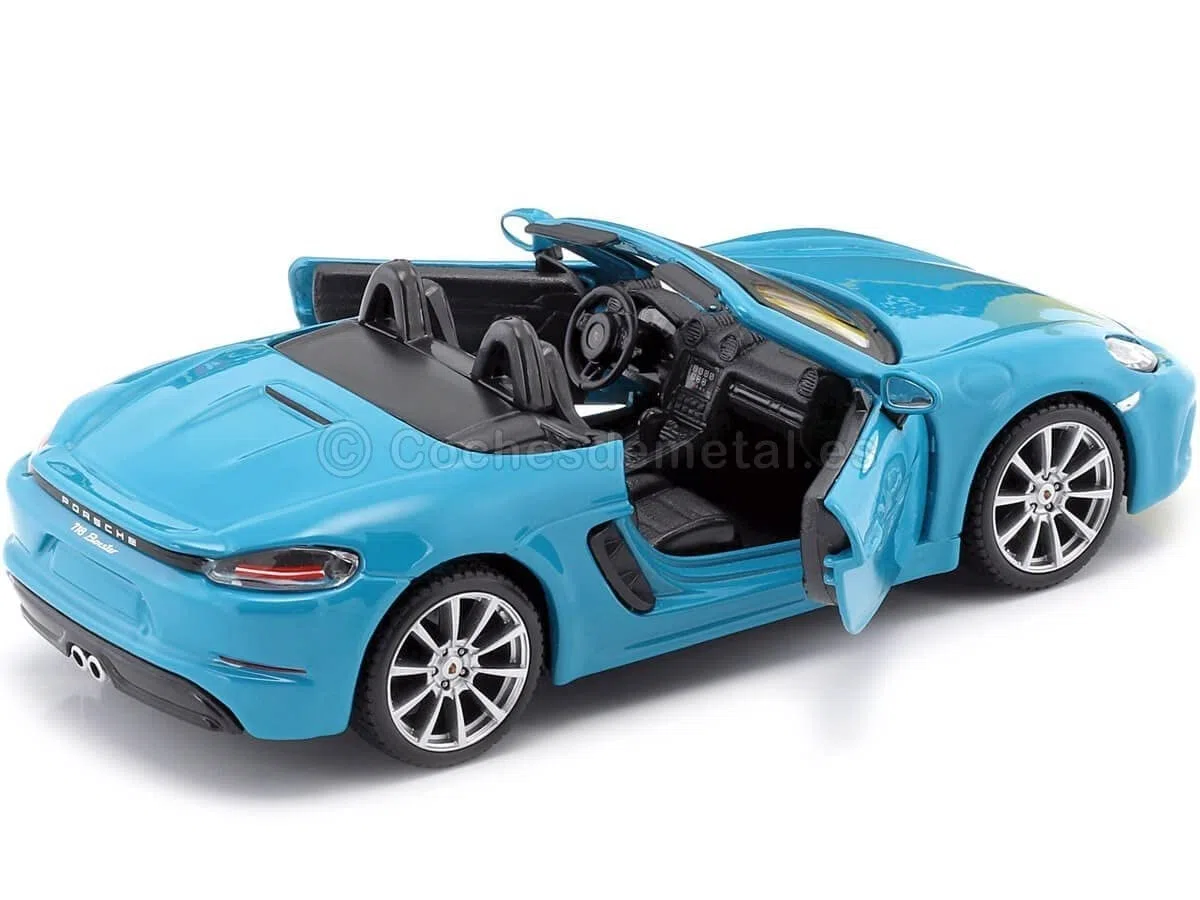 Burago-Porsche 718 en Color Azul en Escala 1:24 (18-21087B)