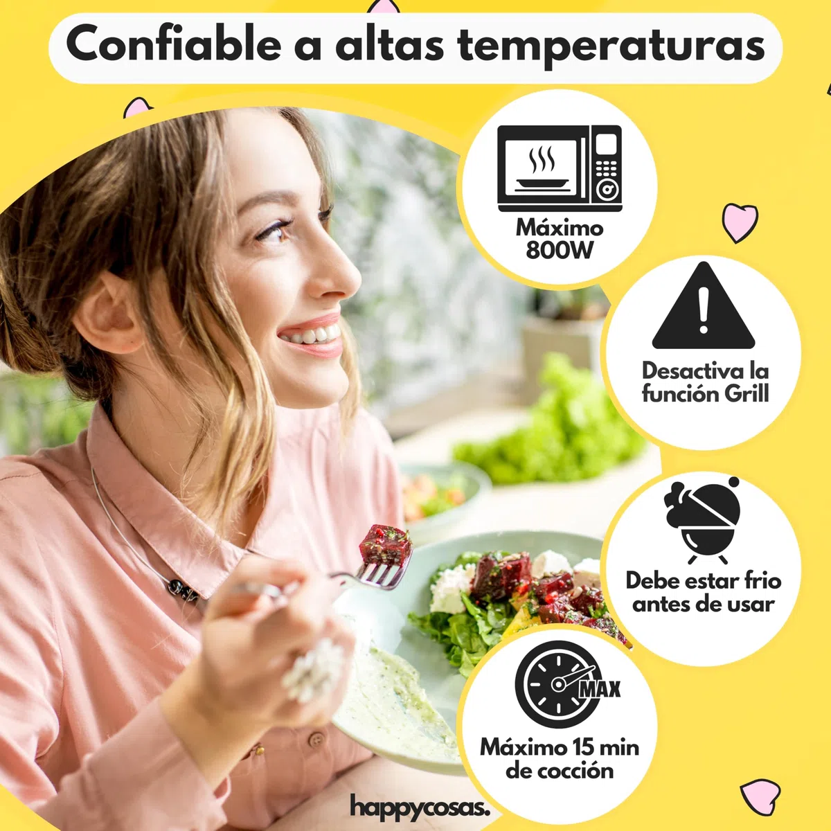 Vaporera Microondas 1,2L con Regulador de Vapor – Vaporera para Microondas para Verduras, Pescado y Carne – Cocina al Vapor Fácil y Rápida – HappyCosas