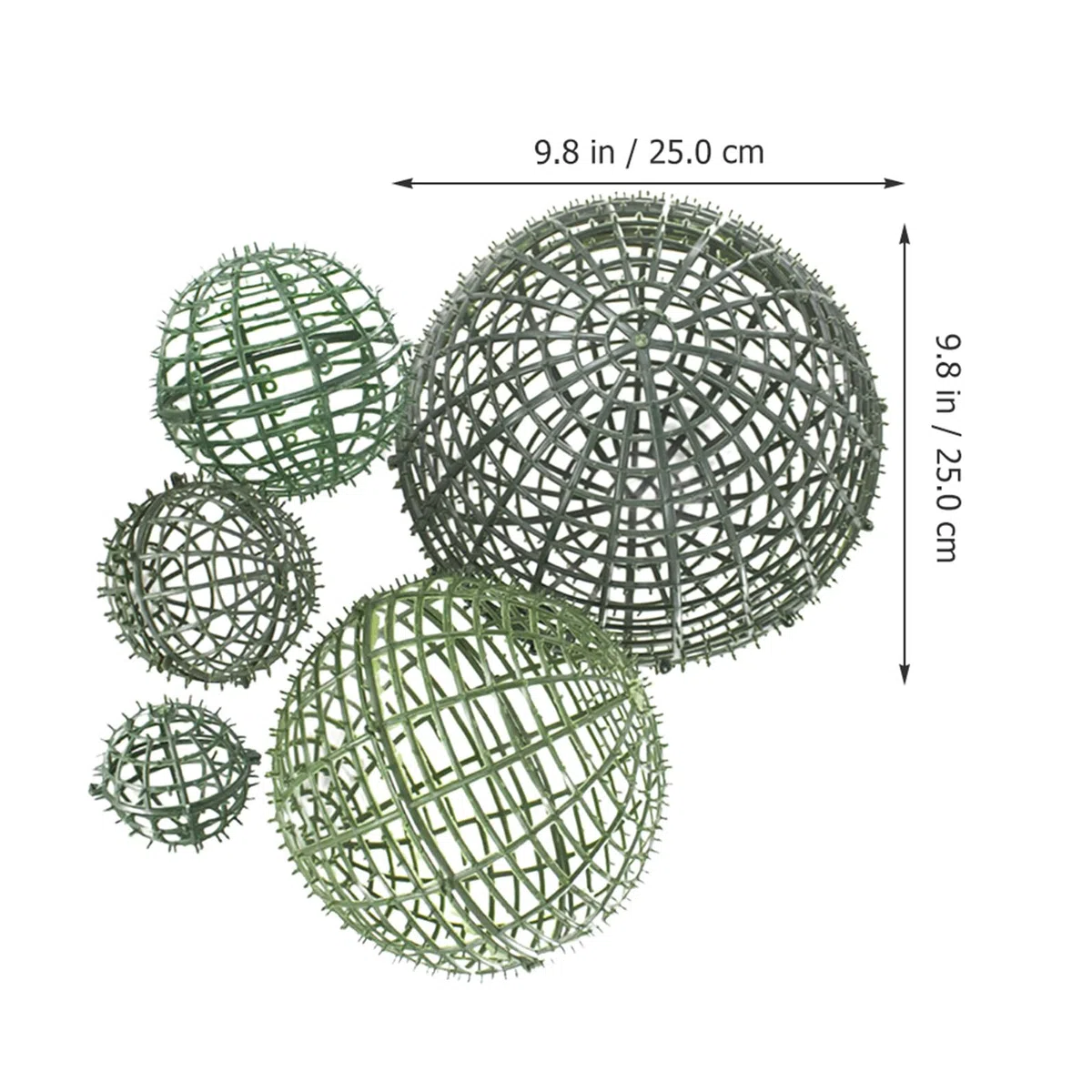 Amosfun 5piezas Soporte Para Plantas Artificiales Marco De Bola De Topiario De Plástico Para Decoración Floral Incluye Para Bodas y Eventos Decorativos