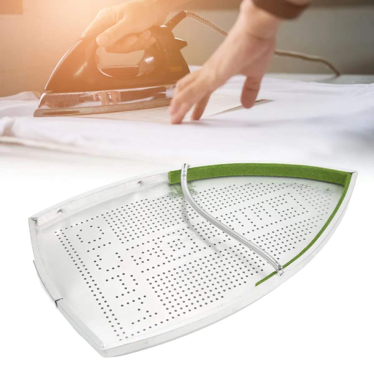 La Placa de Aluminio para Zapatos de Hierro Protege La Tela Ahorrando Tiempo 12,7x22 Cm para Plancha Eléctrica y Uso Doméstico