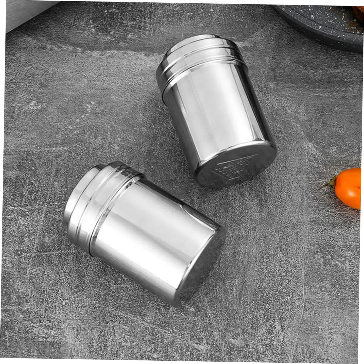 Recipientes De Acero Inoxidable Para Condimentos 304 Tapa Anti-humedad Diseño Minimalista Adecuado Para Cocina y Comedor 1