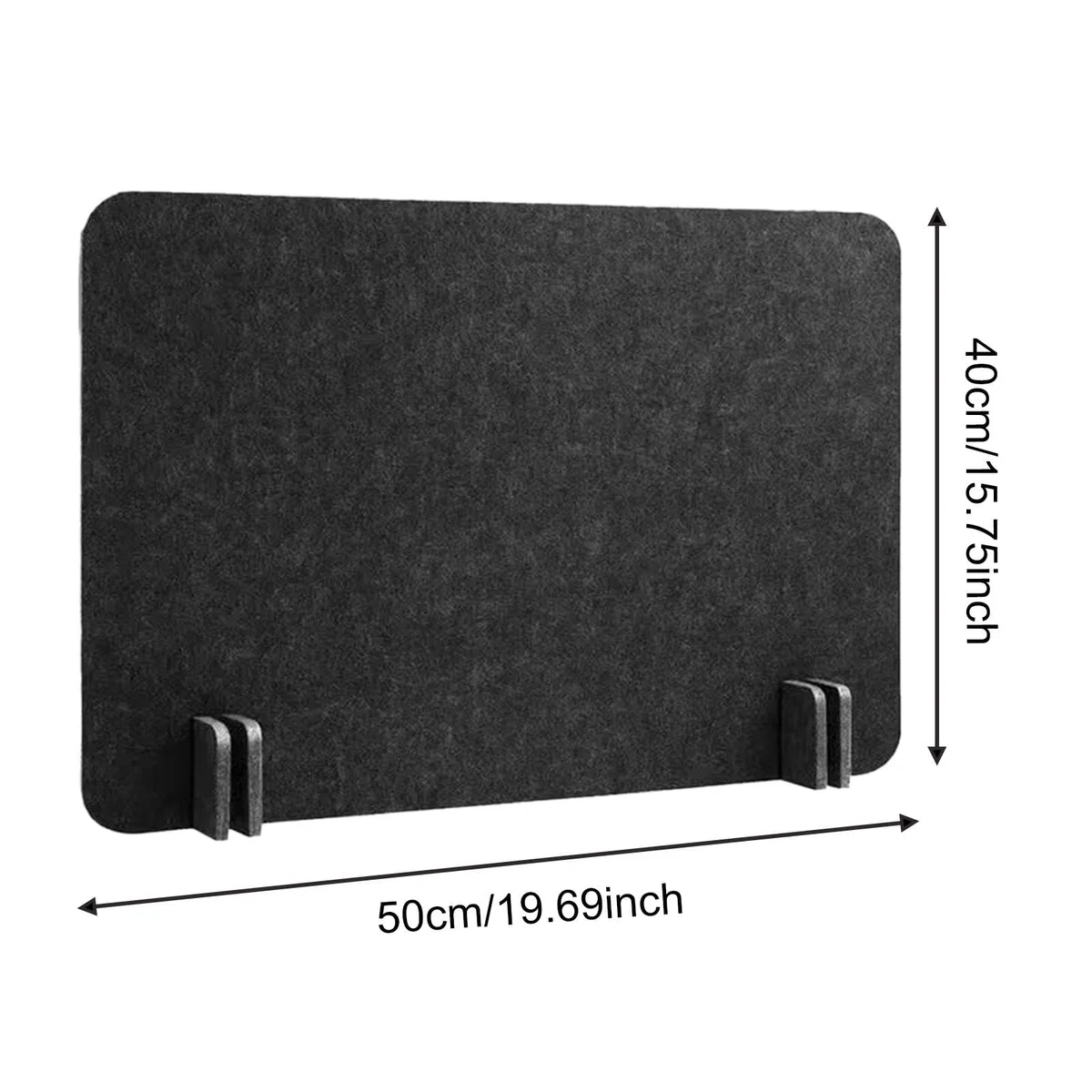 Separador Acústico de Escritorio Divisor Portátil para Escritorio Panel de Fieltro Desmontable Pantalla para Evitar Distracciones Adecuado para Escuel, Negro 40x50 Cm, Individual