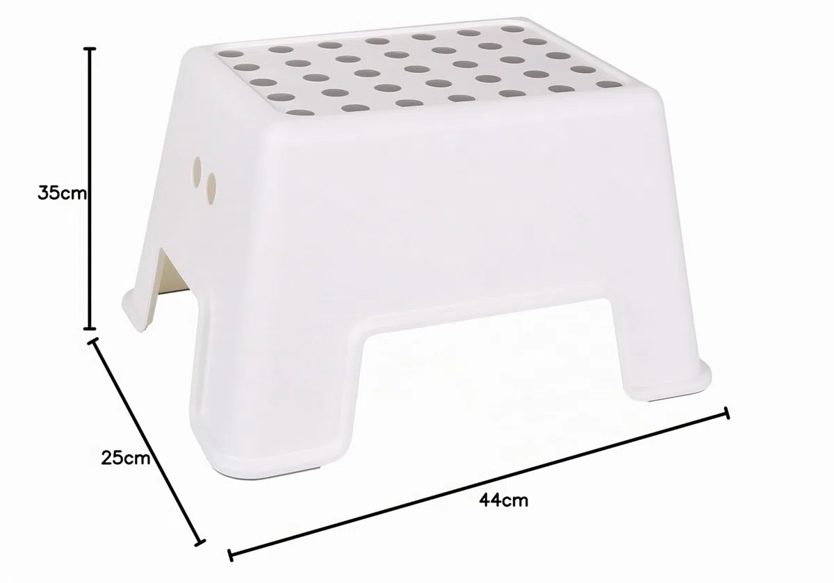 Ikea - Taburete de Baño Antideslizante Modern Blanco 150 kg