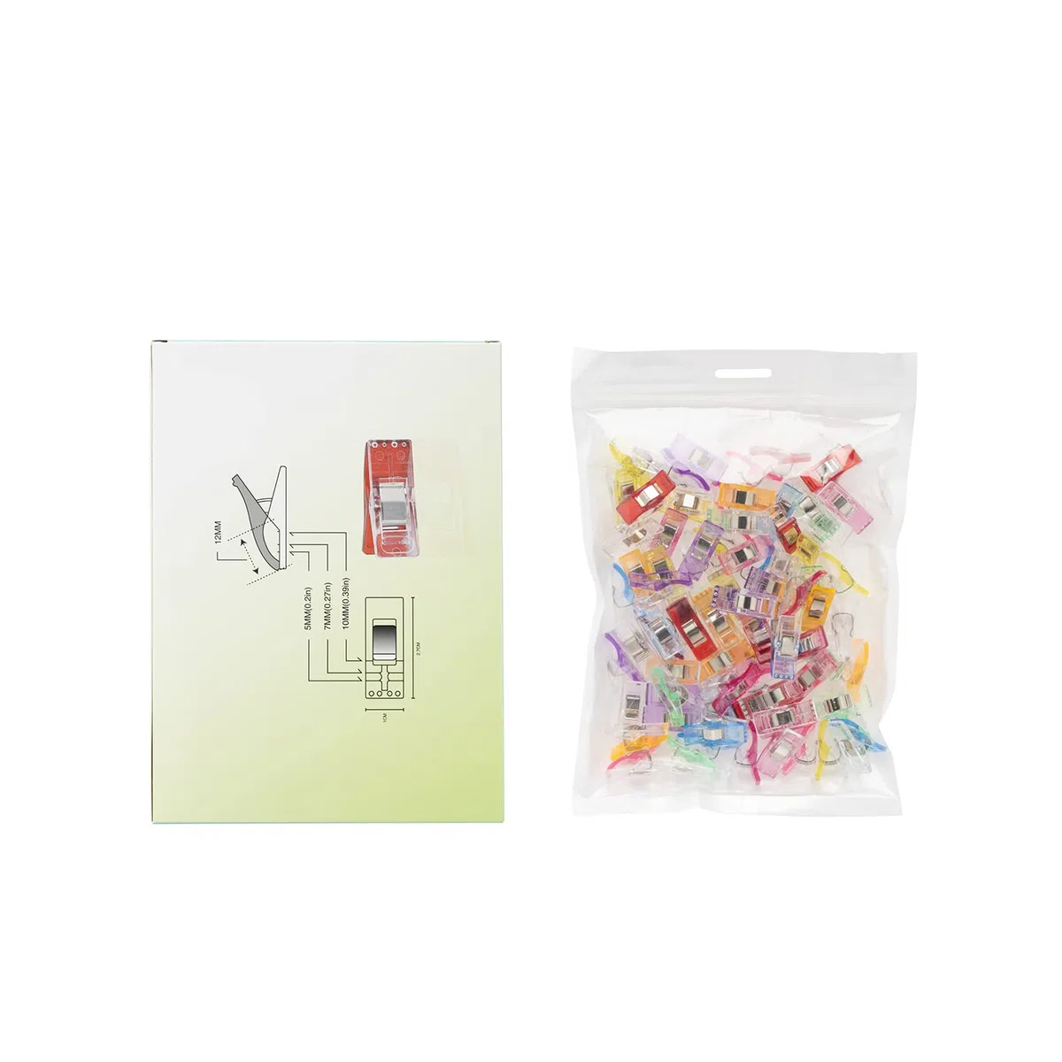 Clips de costura, 80pcs Craft Clips Craft accesorios para costura tejer ganchillo, manualidades,de acolchado clips para costura caja de lata paquete,Sewing Clips Wonder clips