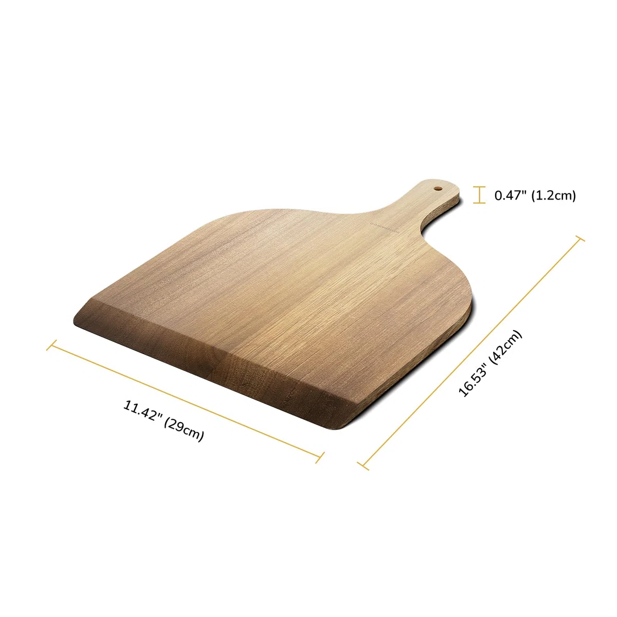G.a HOMEFAVOR Pizza Slider Wood 12" Pala de Madera de Acacia Tabla de Cortar Accesorios Profesionales para Horno de Pizza en Casa