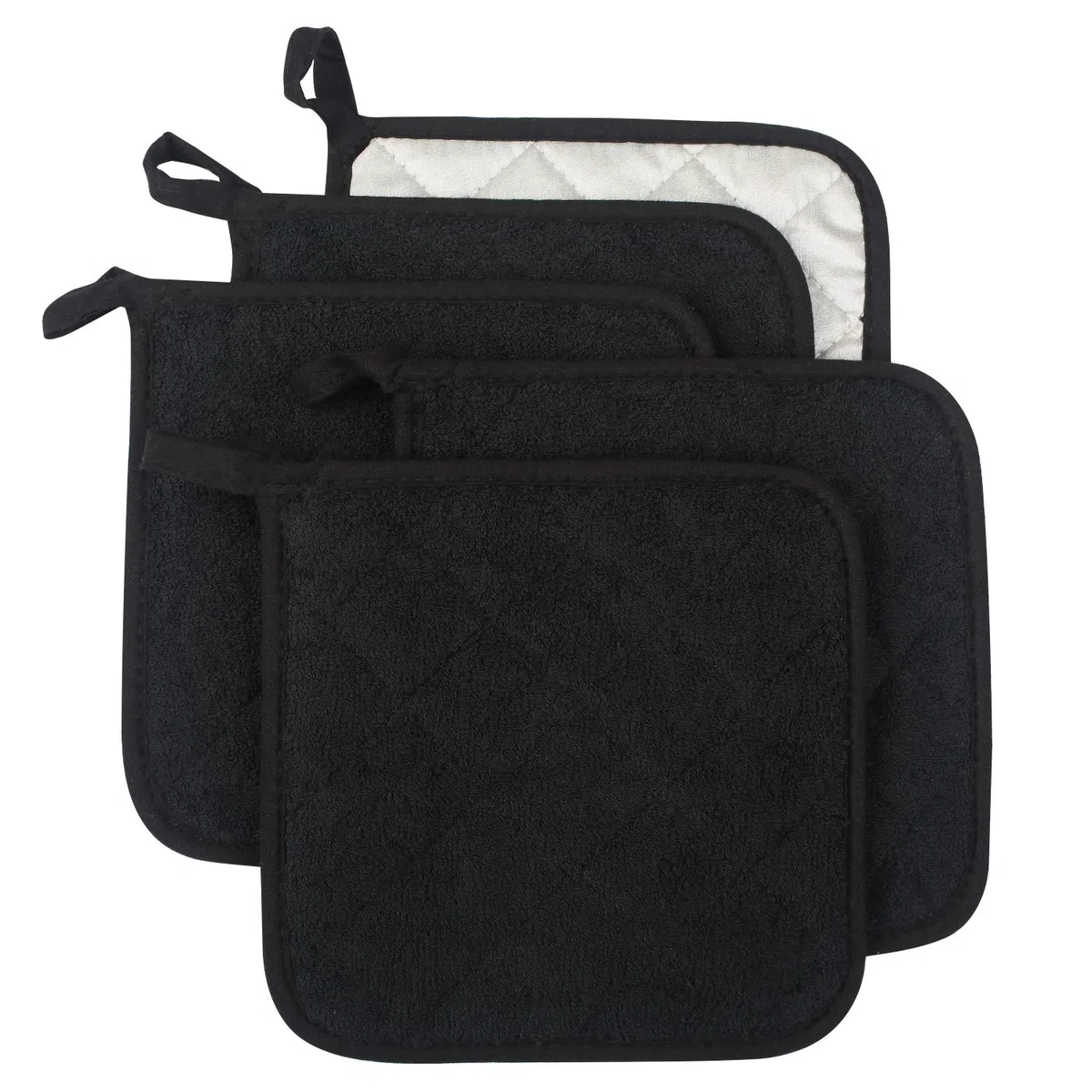 Set de 5 agarradores de 100% algodón resistentes al calor, para usar como posavasos, cocinar y hornear.