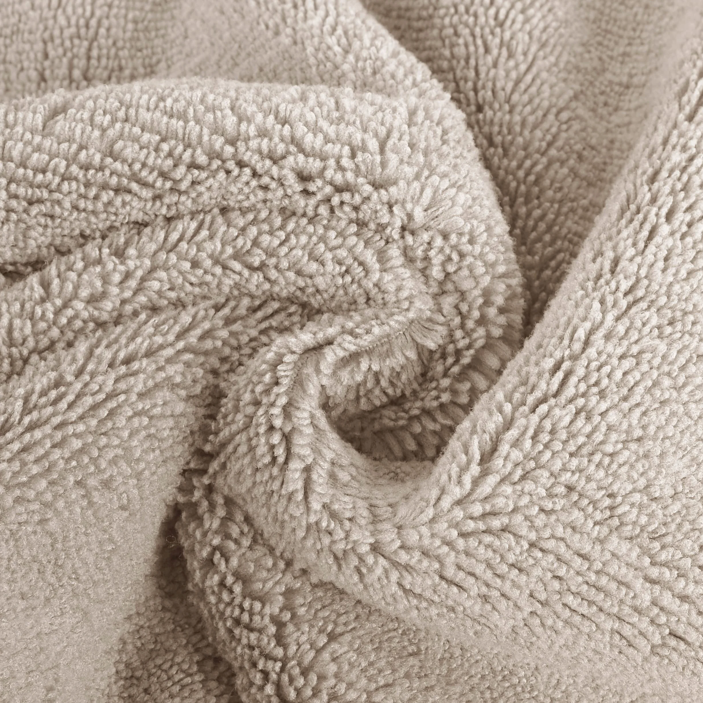 Polyte - Toalla de Manos de Microfibra superabsorbente antipelusa - Secado rápido - Beige - 40 x 76 cm - Pack de 4