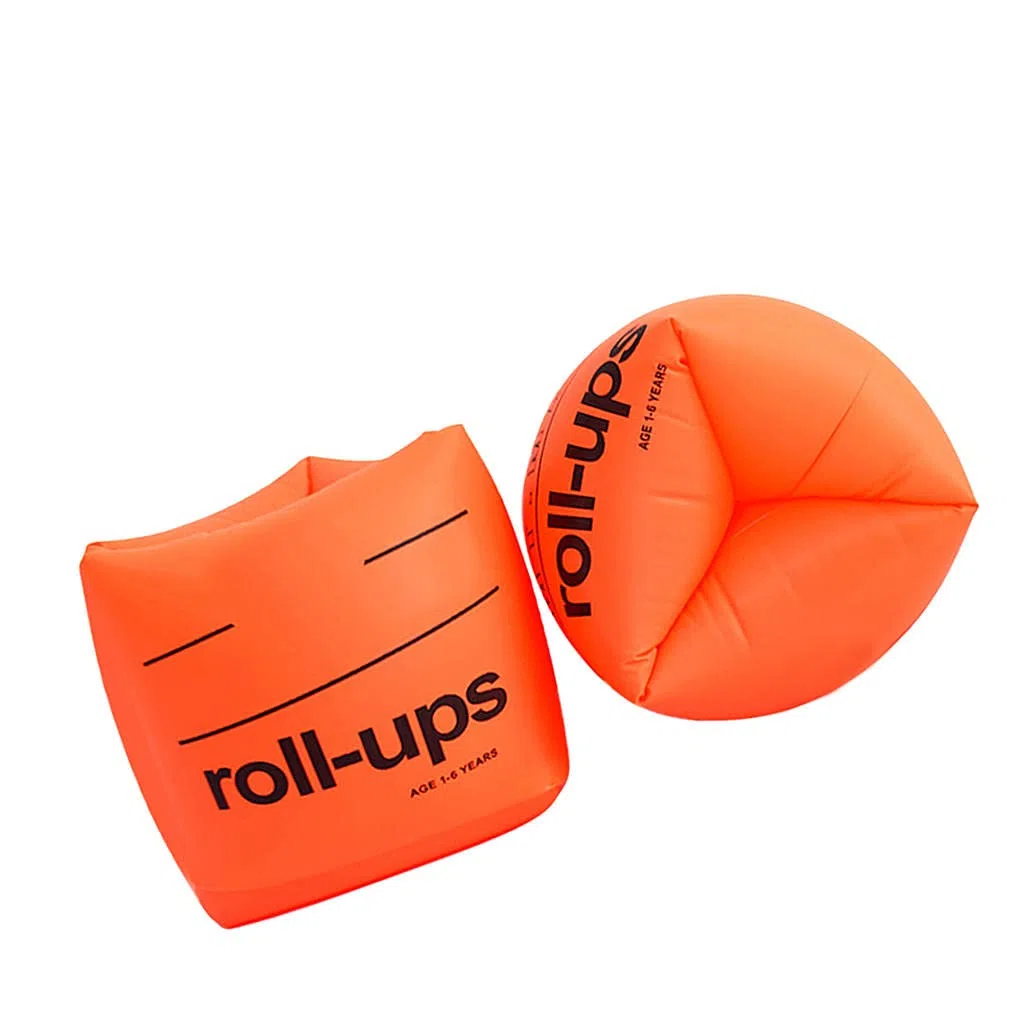 2 anillos de brazo inflables de PVC para natación, para adultos y niños, color naranja