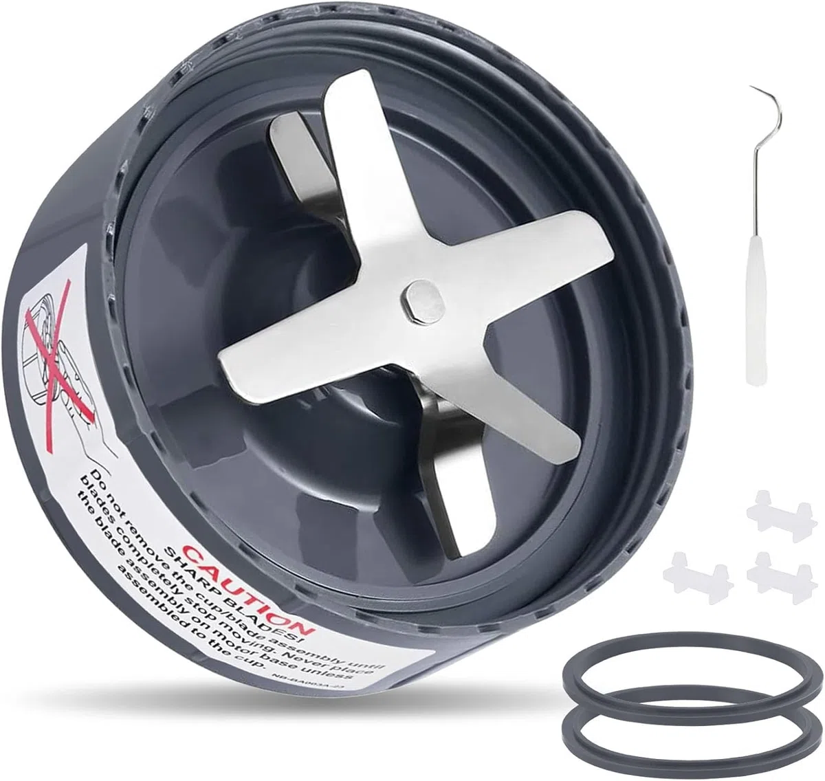 7 piezas de repuesto para batidora, extractor de licuadora, hoja cruzada compatible con Nutribullet 600 W y Pro 900 W