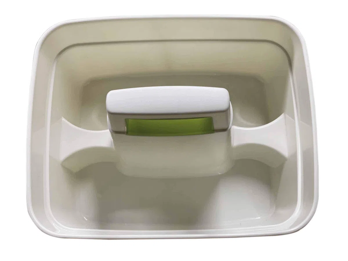 Organizador de limpieza multiusos profundo con asa, para interiores o exteriores (crema)