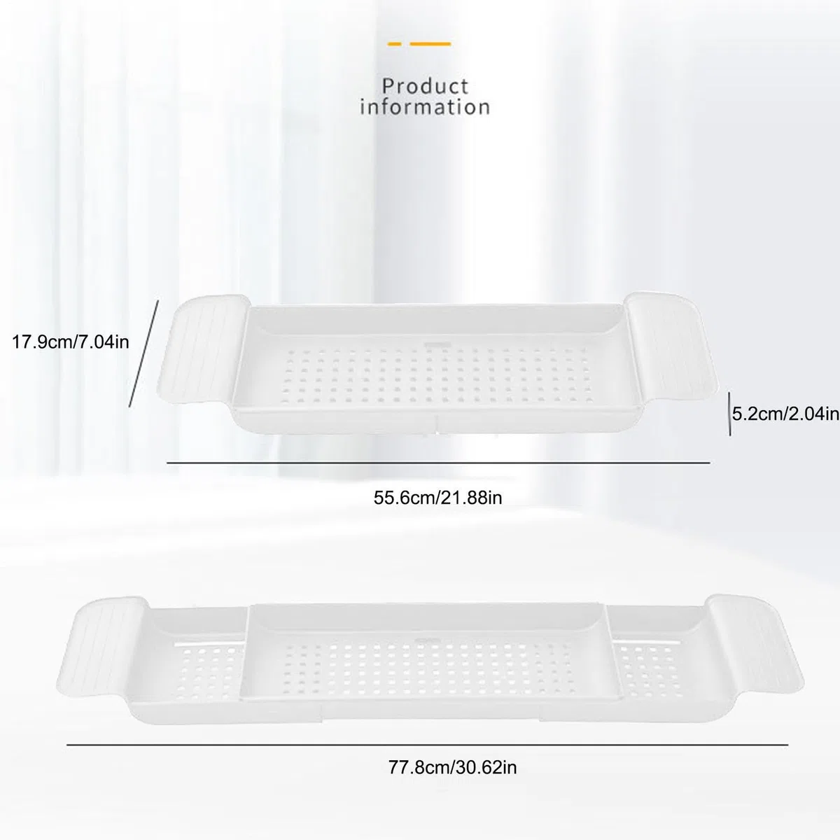 Bandeja de baño para bañera, estante extensible antideslizante, bandeja de mesa de baño, para baño, spa, ducha, remojo, vino, libro, jabón, teléfono, entretenimiento