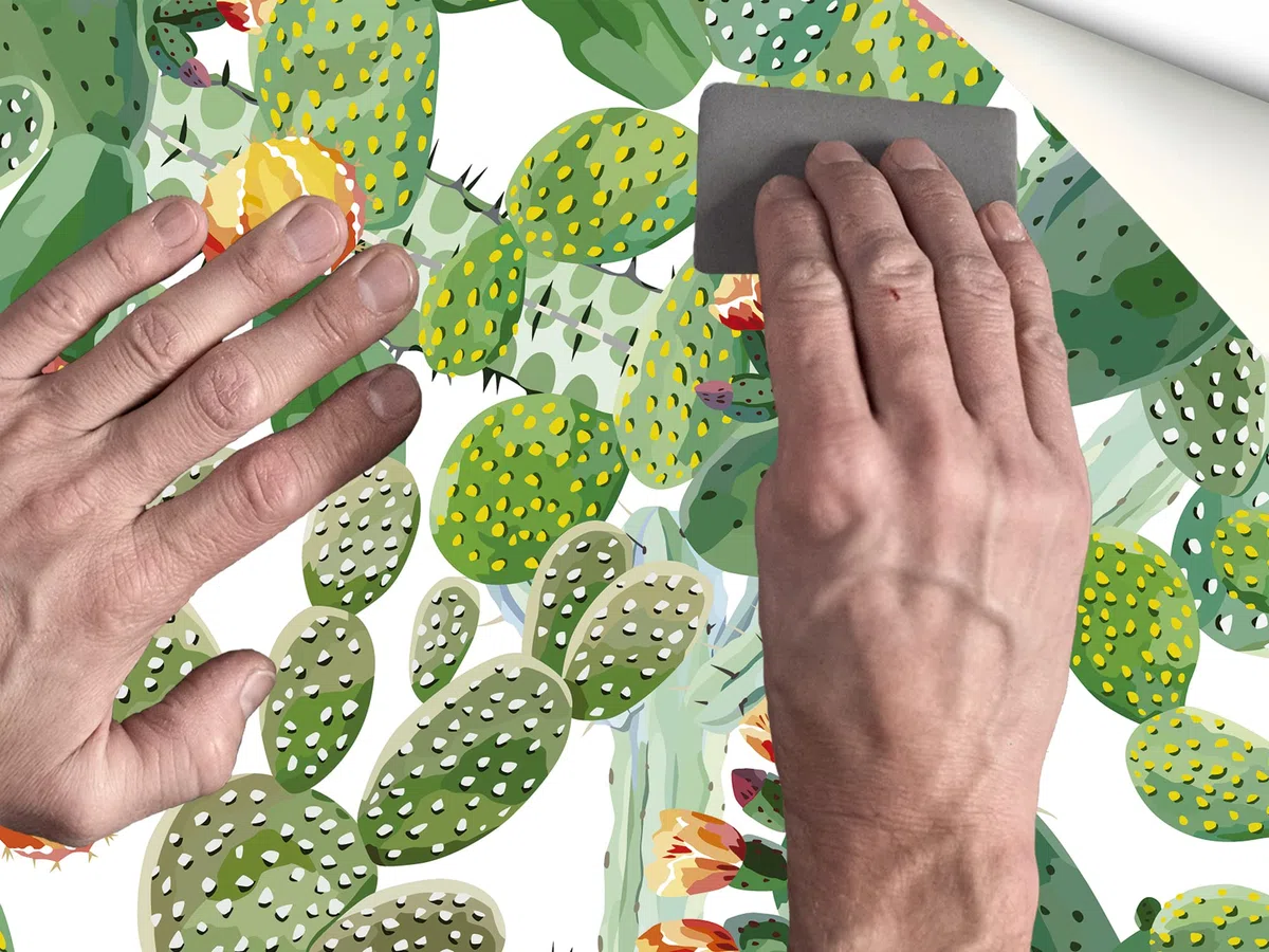 Pegatinas Vinilo para Frigorífico Cactus | 185x60cm | Adhesivo Resistente y de Fácil Aplicación | Pegatina Adhesiva Decorativa de Diseño Elegante