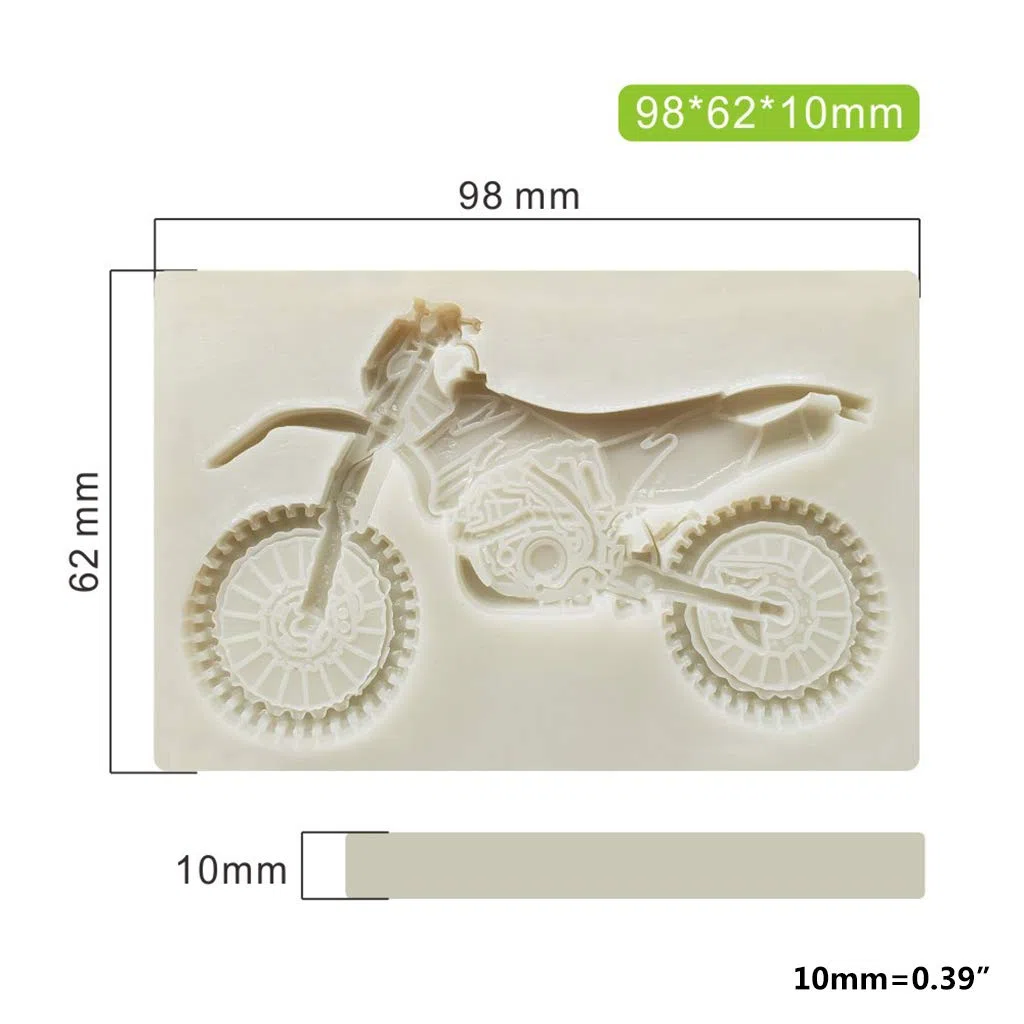 3D Motocicleta Moldes de Silicona Sugarcraft Cake Decorating Fondant Mold DIY Baking