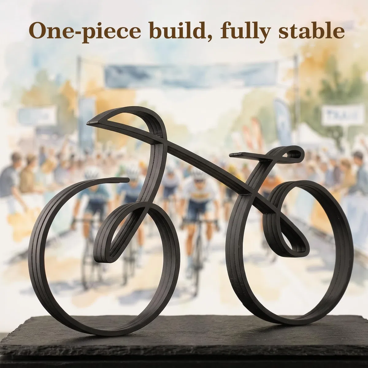Tissting Escultura Bicicleta Estatua Decorativa Bicicleta de Hierro, Modelo de Bicicleta de Metal, Estatuilla ArtíStica Decoración del Hogar para Corredor Entusiasta Bicicleta
