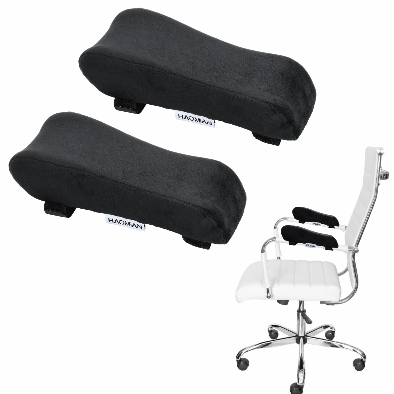 Nivofu Almohadilla para Reposabrazos, Cojín Ergonómico para Silla de Oficina, Escritorio, Juegos y Ruedas - 2 Piezas