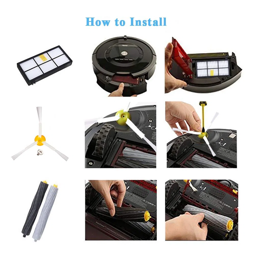 Recambios Accesorios para iRobot Roomba 800/900 Serie 800 850 860 865 866 870 871 872 875 876 880 886 890 891 895 896 897 900 950 960 965 966 967 969 970 971 974 975 976 980 981 989 996
