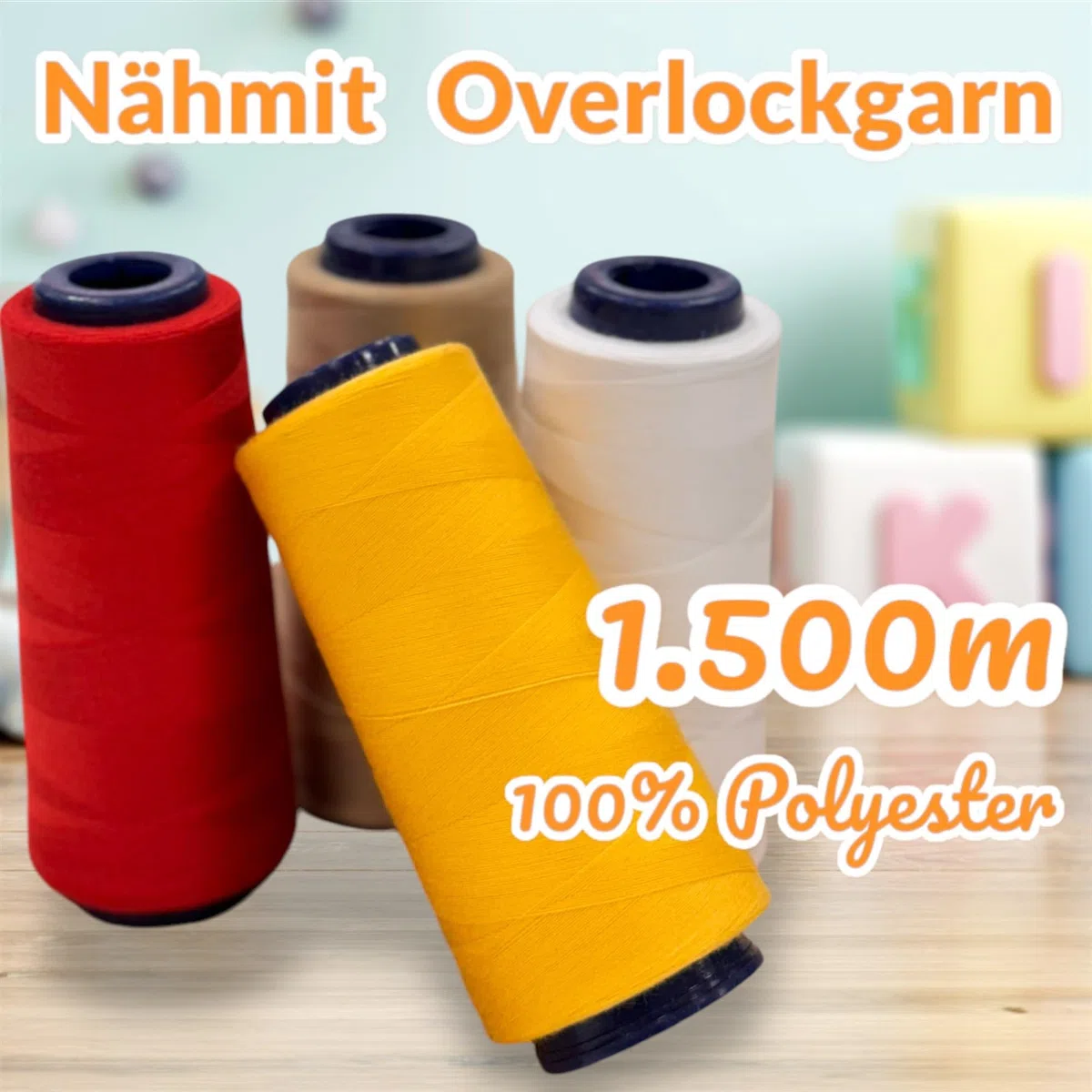 Nähmit 4 Konen – Hilo de coser para overlock (1500 m, 100 % poliéster, para máquinas de coser Overlock Coverlock & Coverstich, grosor del hilo: 40/2 (120 unidades) (A07-811-rosa)
