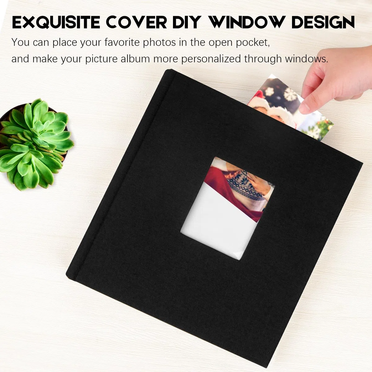 Álbum de fotos de 5 x 7 pulgadas, 240 fotos, marco de lino con áreas de notas, álbum de fotos de 5 x 7 pulgadas, álbum de fotos de boda de 5 x 7 pulgadas, libro de fotos de 5 x 7 pulgadas con espacio
