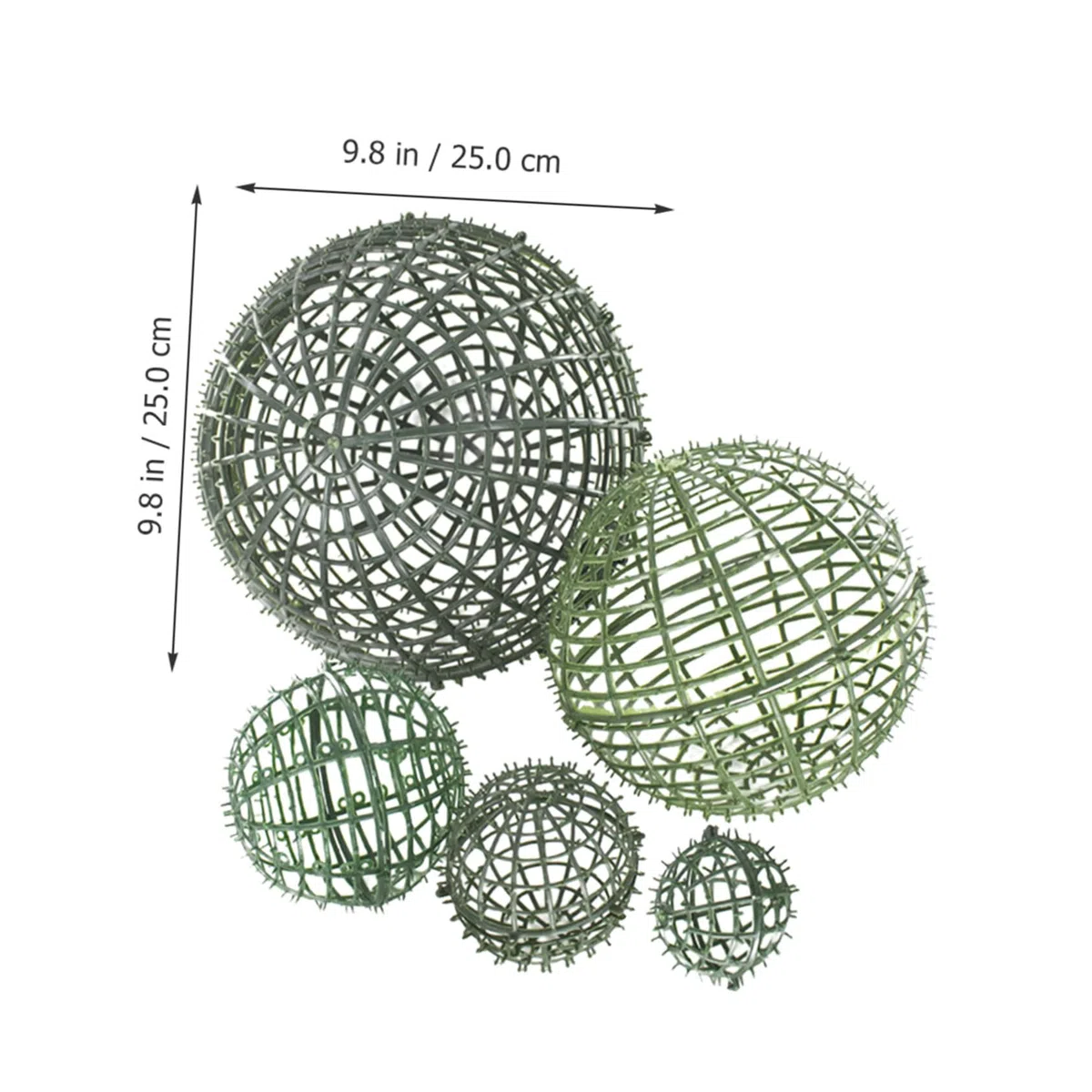 Ciieeo Marco De 5 Bolas De Topiario Artificial Para Flores Luces Estante De Césped Decorativo Para Boda Para Decoración Del Hogar