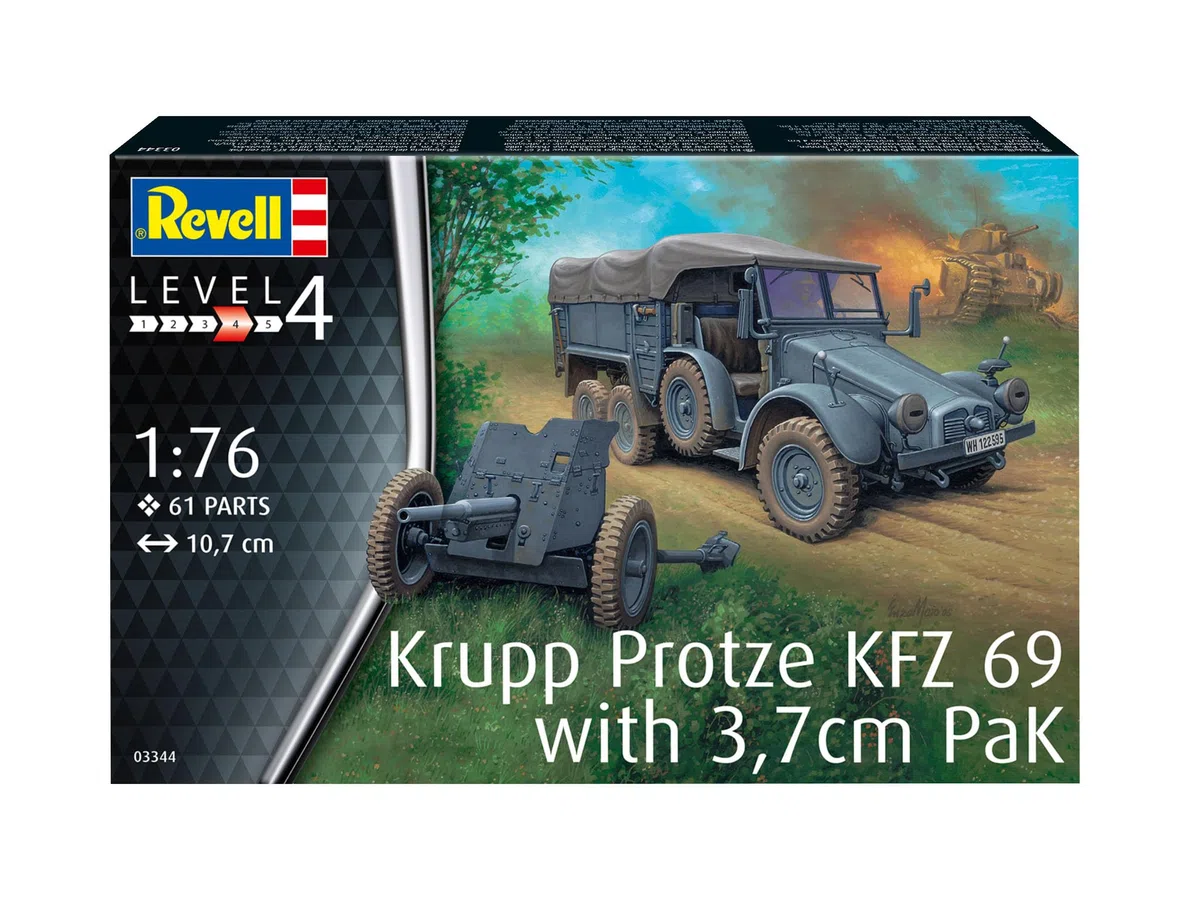 Krupp Protze KFZ 69 con Pak de 3,7cm