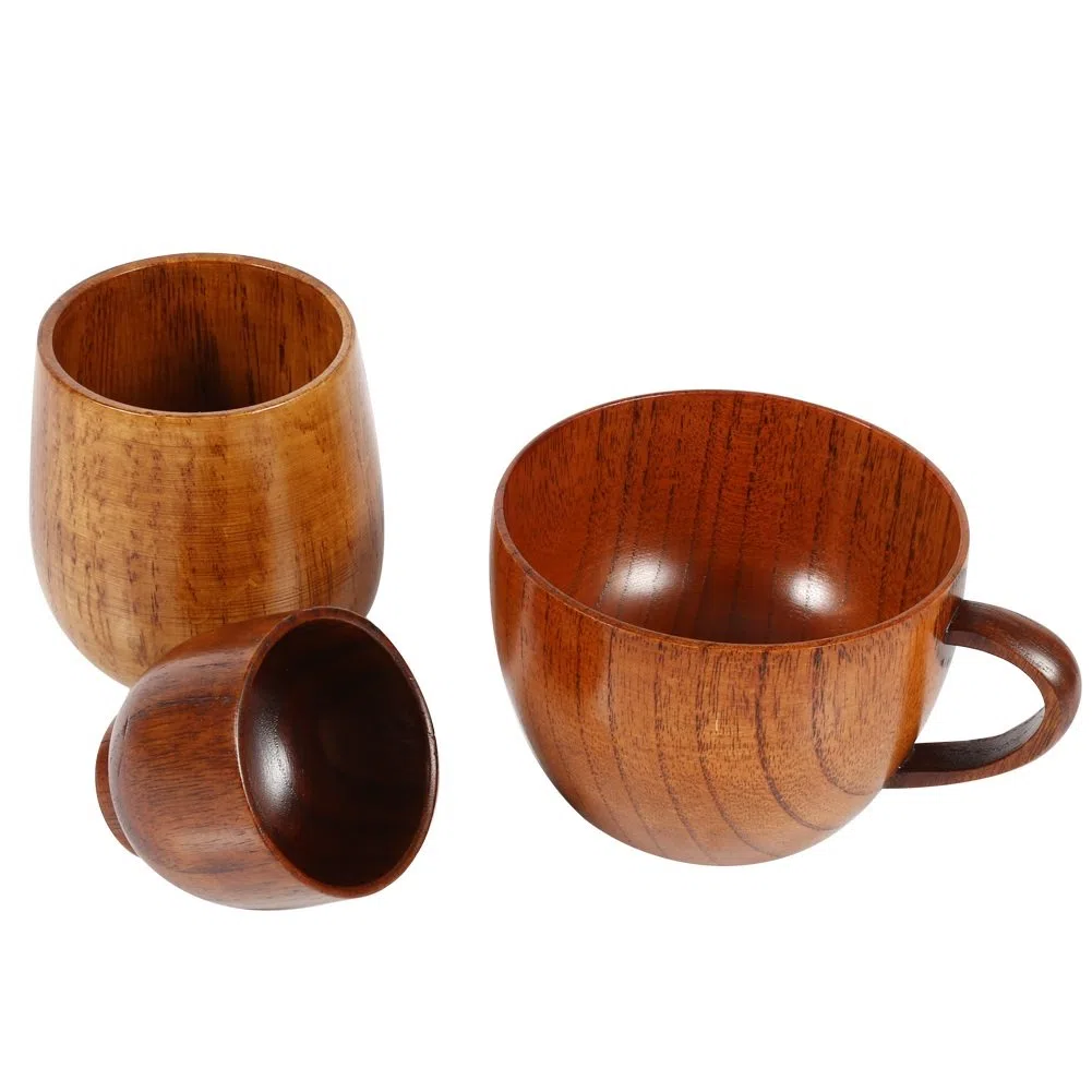 Yosoo Copa de Madera de Primer Nivel Natural Hecho a Mano Taza de café de Madera Tazas de té Tazas Decorativas Regalo clásico Premium (Style : #1)