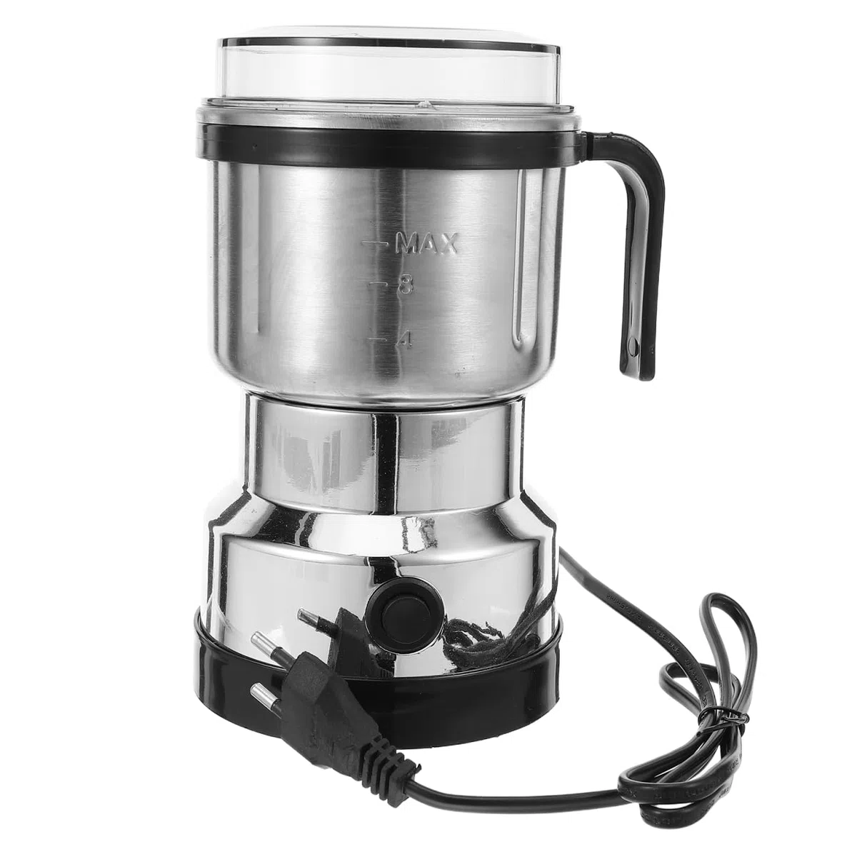 BESPORTBLE Molinillo Café EléCtrico PortáTil Con 6 Cuchillas Acero Inoxidable Amoladora Pequeña De Alta Velocidad Para Granos Especias Y Cereales Incluye Cepillo Y Cuchara Para Uso En Cocina Y Viajes