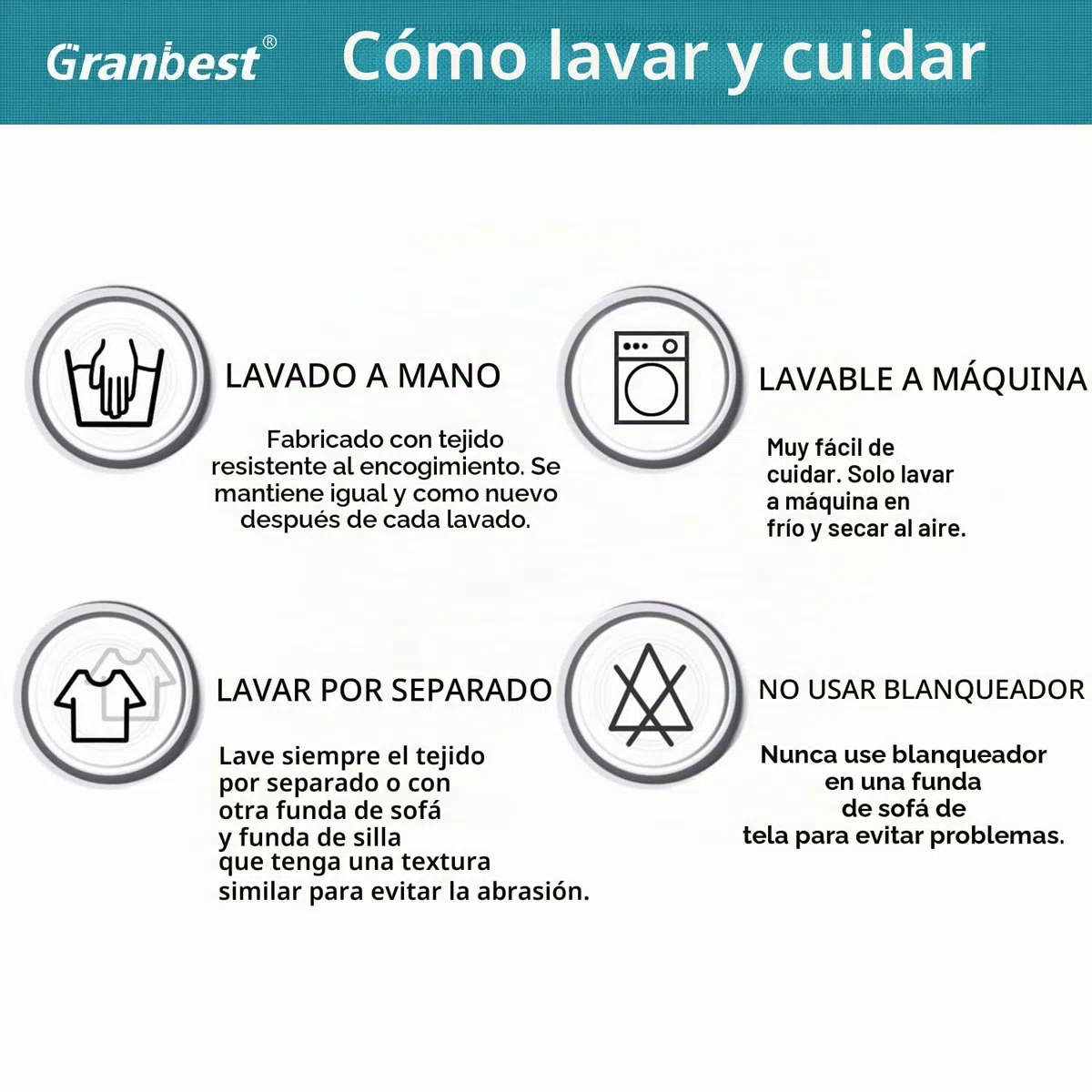 Granbest Cubierta Impermeable de futón sin Brazos, protección de futón elástica para sofá Cama Plegable Antideslizante sin reposabrazos (Gris)