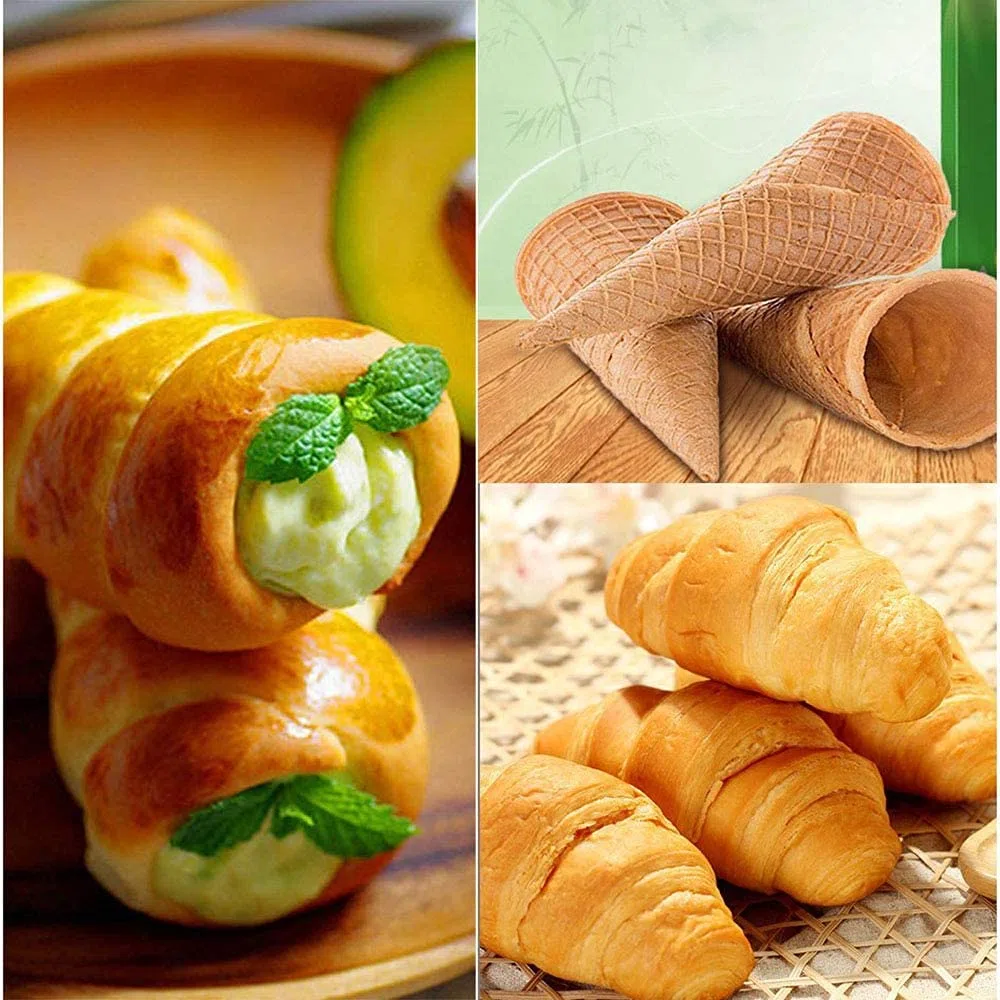 28 Piezas Cannoli Molde Tubos, Juego de Moldes de Cuerno de Crema Moldes de Acero Inoxidable de Cannoli Molde para Hornear Pan Molde del Cuerno para Panqueques, Crema, Molde de Croissant DIY