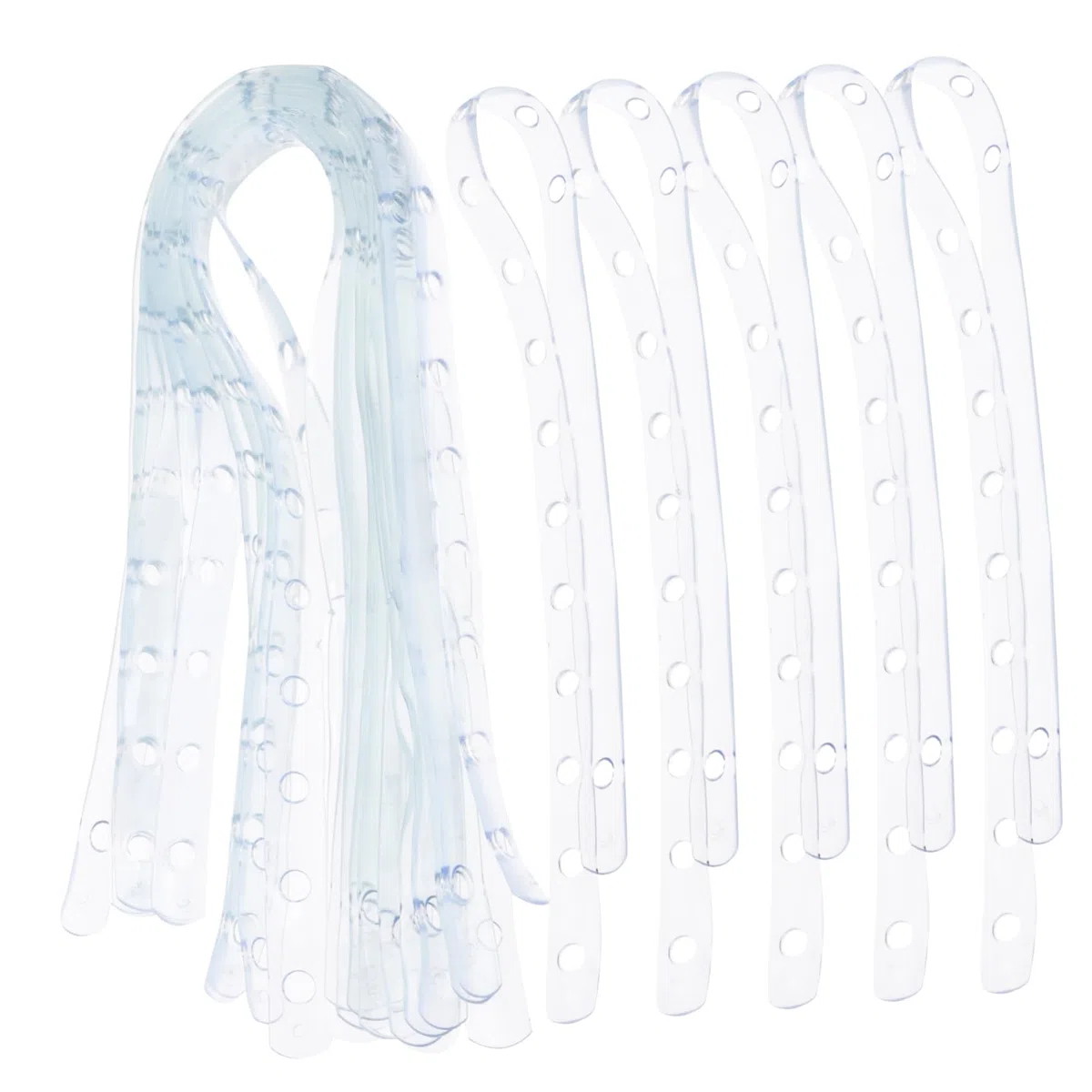 Hohopeti Tiras de Conexión Transparentes de Plástico Antideslizante para Perchas de Ropa 20 Piezas para Tiendas de Ropa y Organización de Armarios
