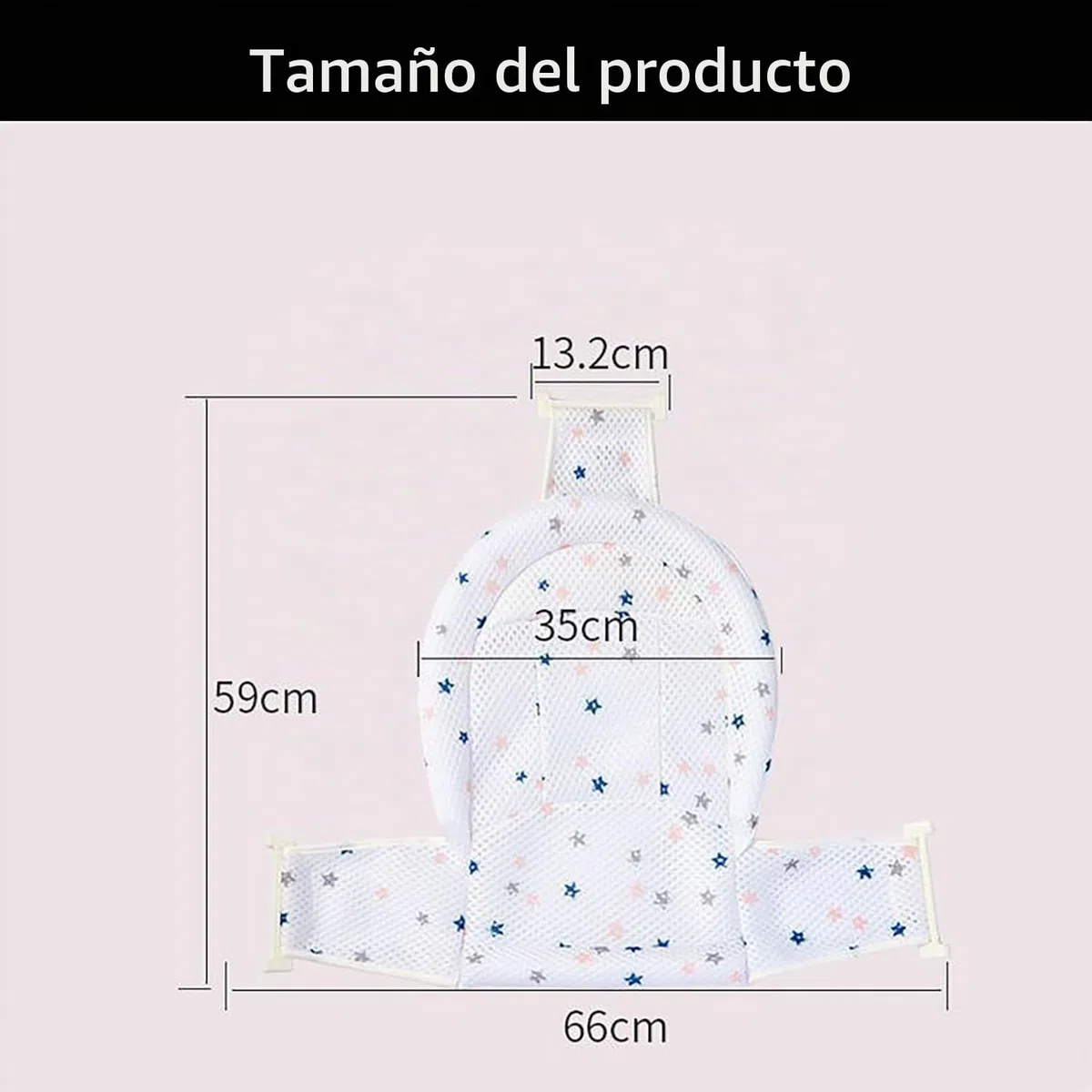 T-Shaped de Baño Para Bebé - Bath mat with Adjustable net White 1pc, Alfombra de Baño Antideslizante, Cojin Bañera Bebe Red para Bebés,Asiento ajustable Niños 0 a 1 año