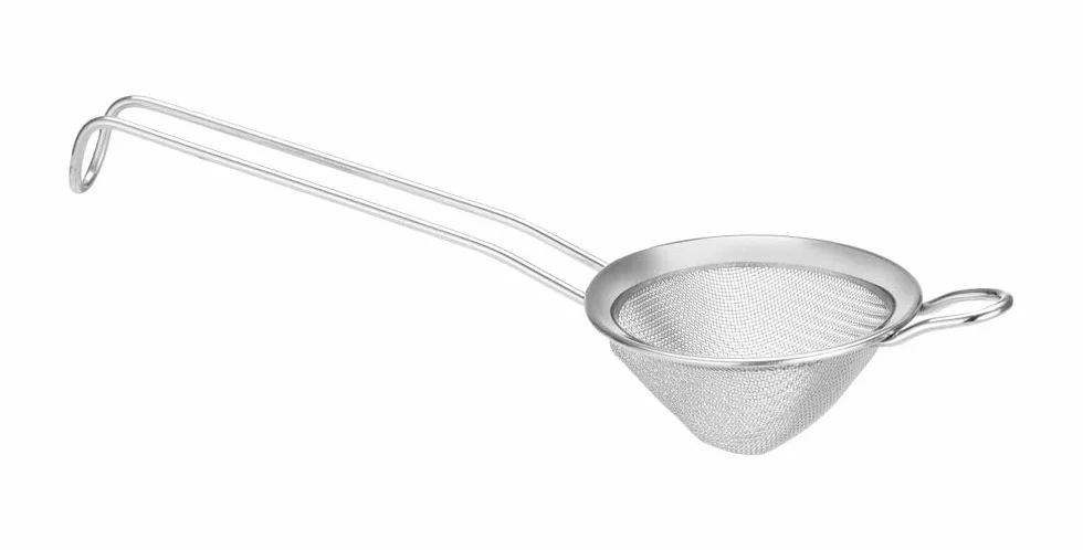 HENDI Colador cónico para cóctel, colador de malla, 75 x 220 mm, acero inoxidable