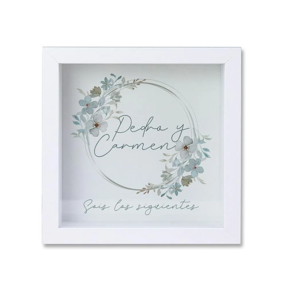 Hucha Personalizada con Nombres para Boda Sois los Siguientes