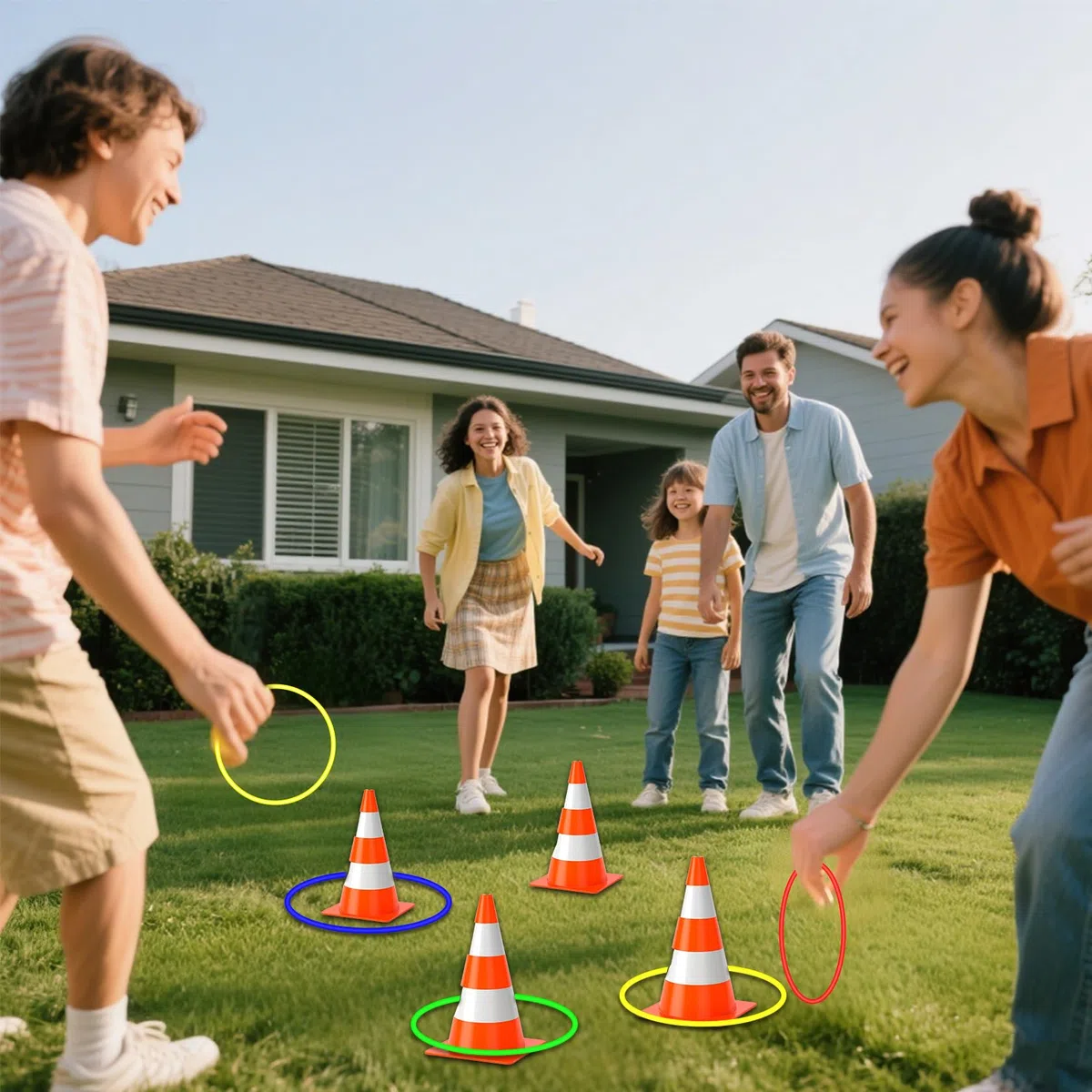 24 Piezas Plástico Lanzar Anillos Juguetes para Niños, Toss Juego de Carnaval Toss para Interior Juegos Deportivos al Aire Libre, Fiesta Juegos de Suministros