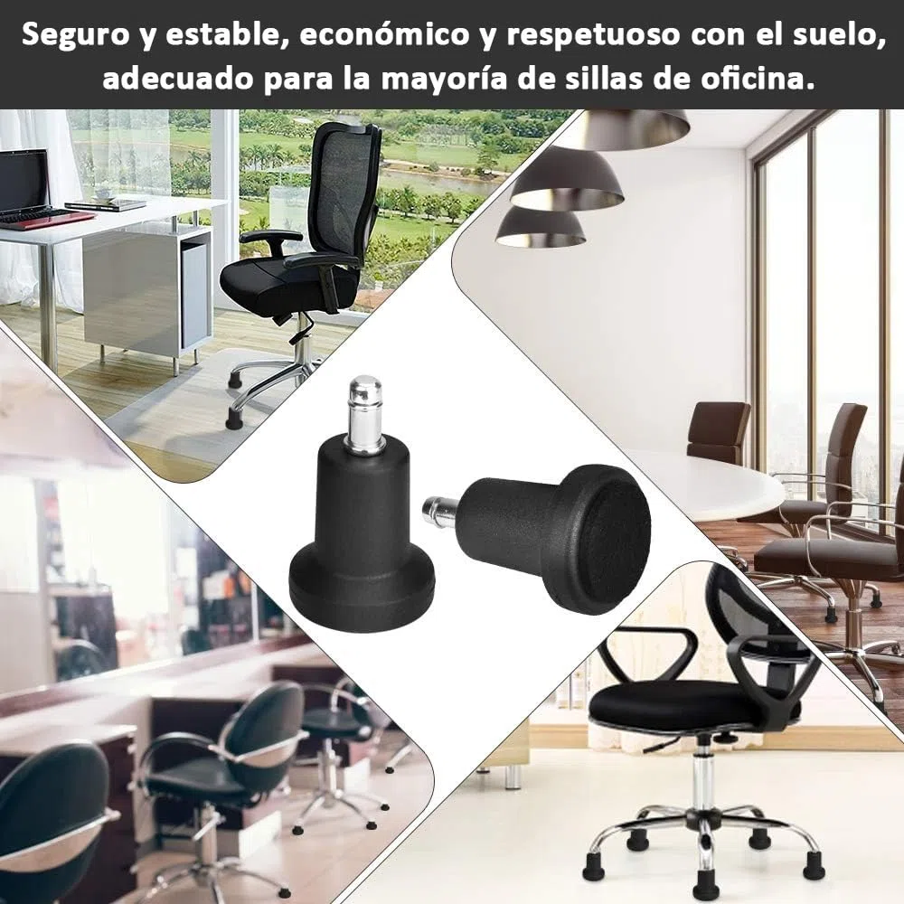 5 Pcs Patas Fijas para Silla de Oficina Patas Fijas Silla 11mm 60mm Base Silla Gaming Patas Silla Gamer Patas Silla Escritorio para Silla Oficina Silla Gaming para Sustituir Las Ruedas Viejo