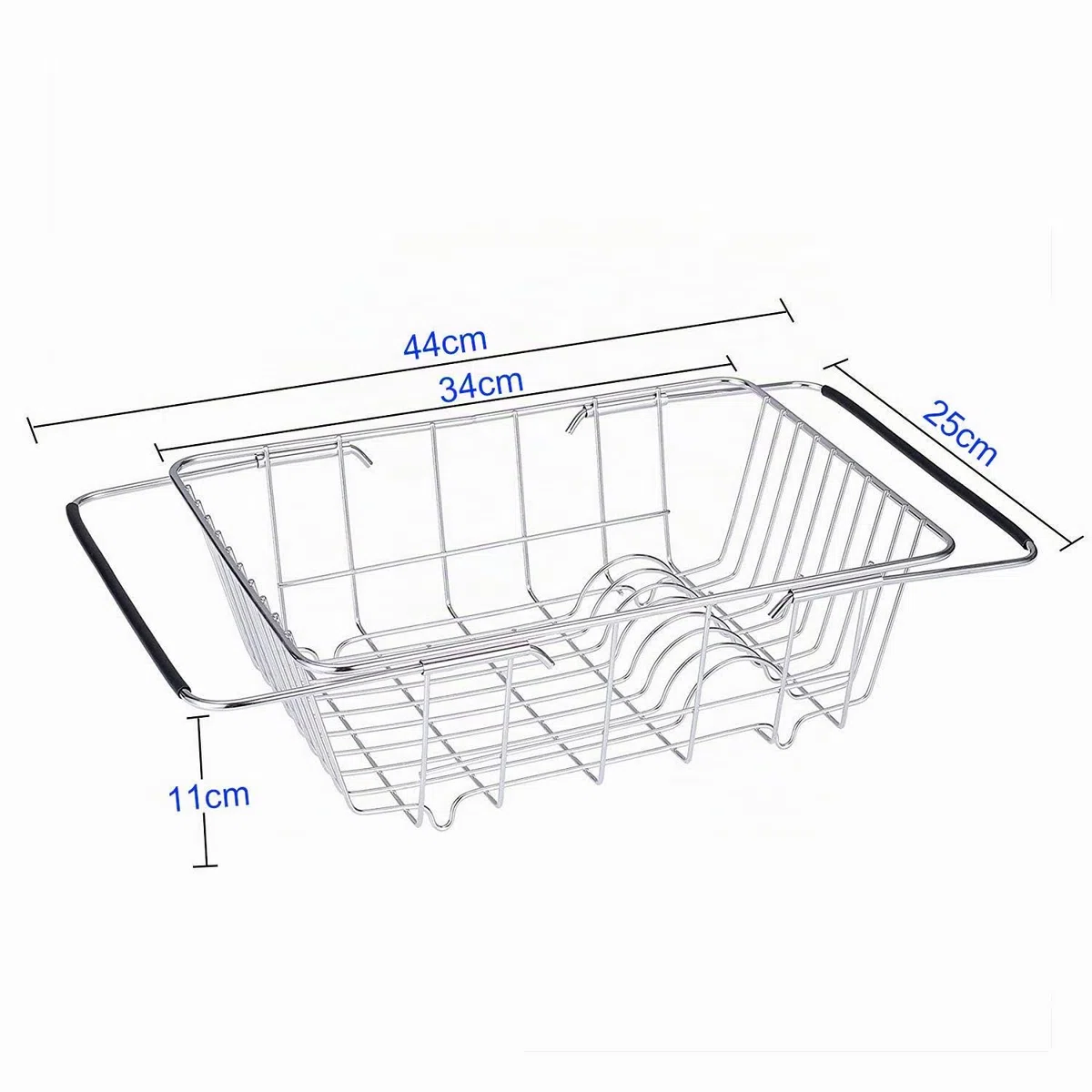 Toplife Escurridor de Platos Extensible de Acero Inoxidable para Cocina Hogar,Escurreplatos para Fregadero,Cestas de Secado de Platos Adecuado para Escurrir Platos, Verduras y Frutas en el Fregadero