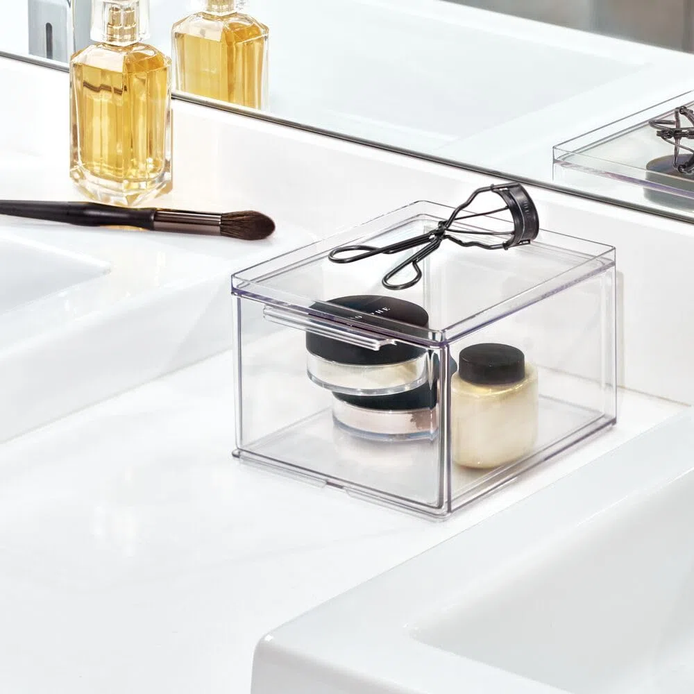 iDesign The Home Edit Series, Organizador profundo de plástico reciclado con cajón etraíble