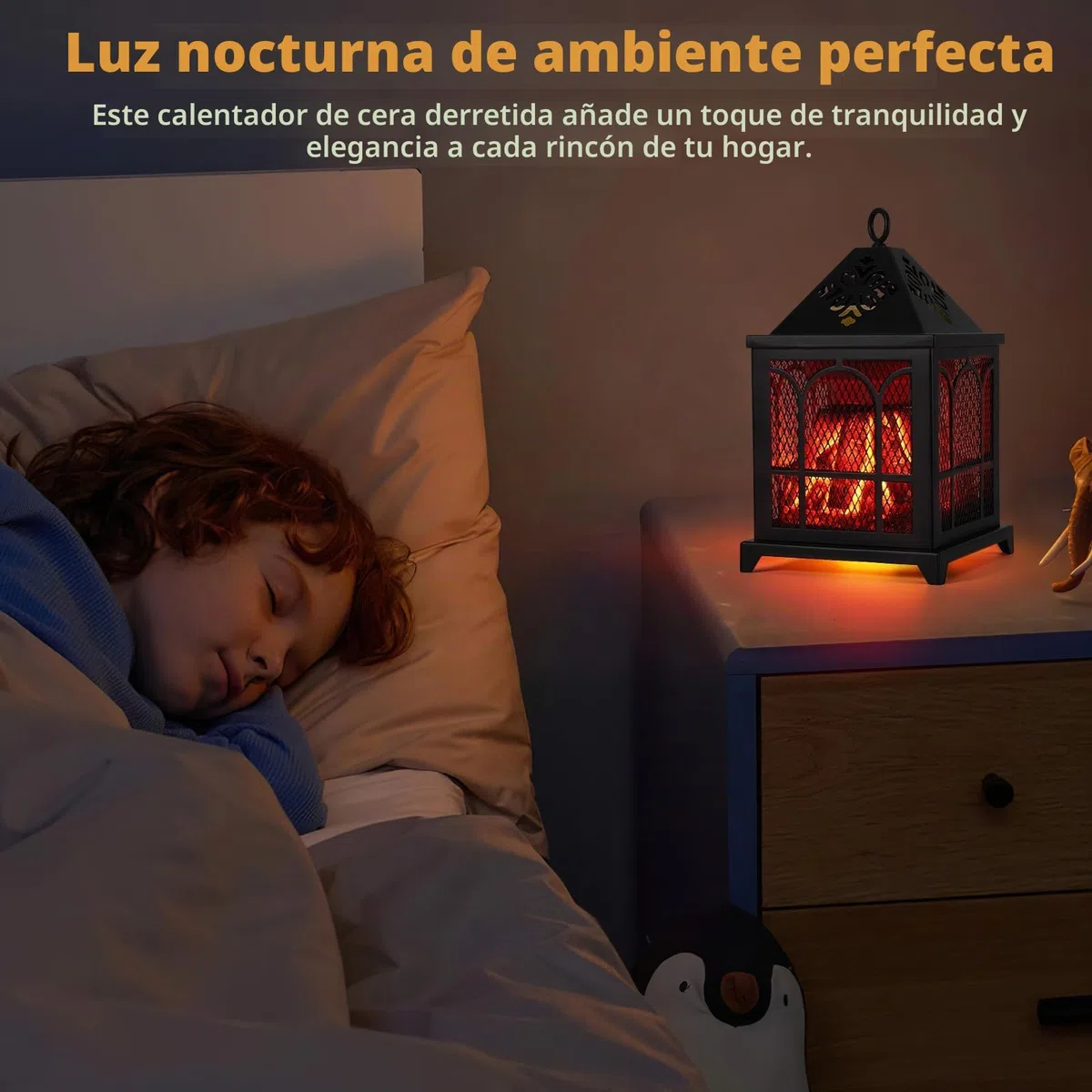 Lámpara de Fragancia eléctrica,Quemador eléctrico 4 en 1 para Cera aromática, Vela y Aceite aromático,Calentador de Cera eléctrico para Regalos y Decoraciones de Oficina doméstica