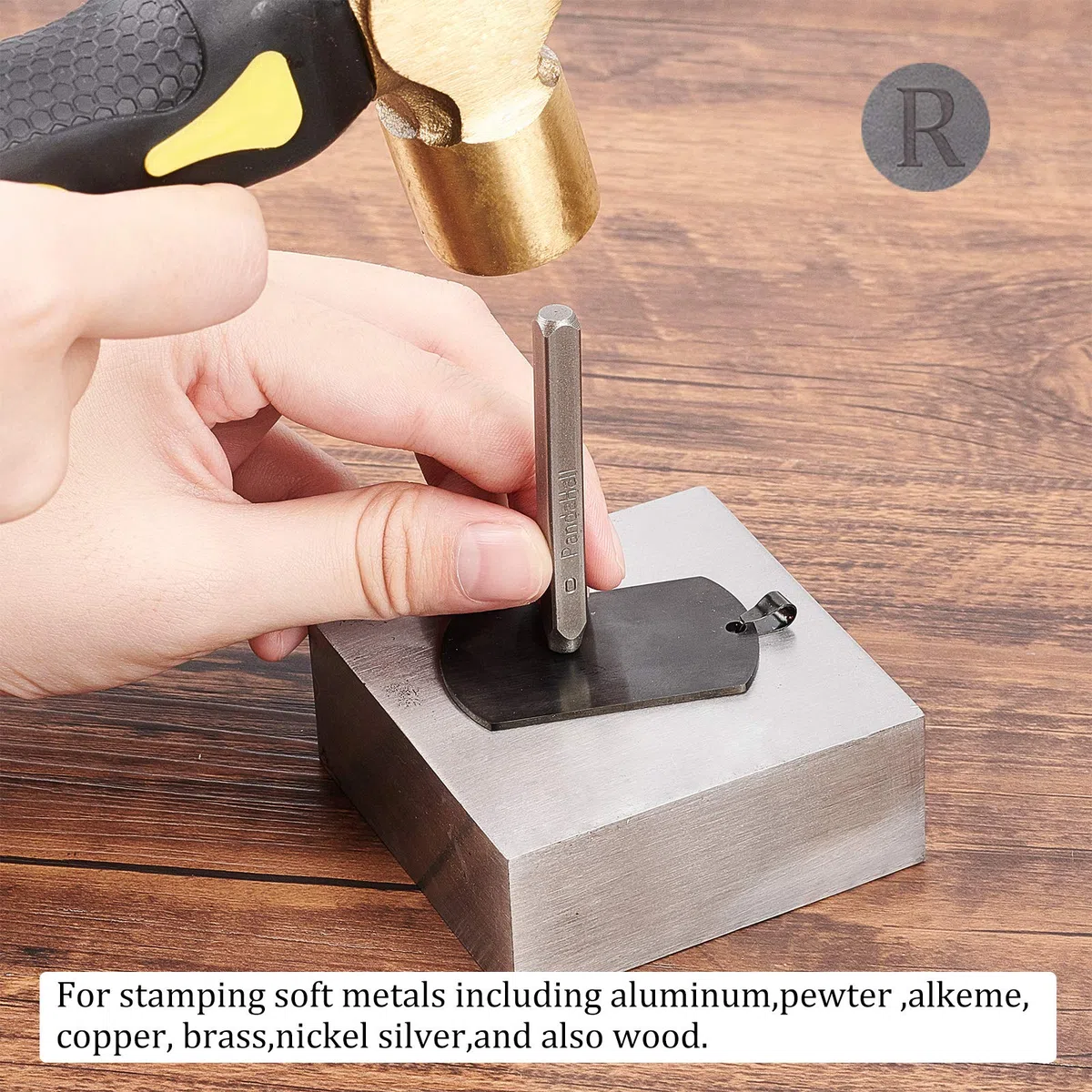 PandaHall Juego de 36 sellos de metal 3 mm con alfabeto en mayúsculas A-Z números 0-9 y símbolos hierro - herramienta de punzón para imprimir en joyas de cuero y madera