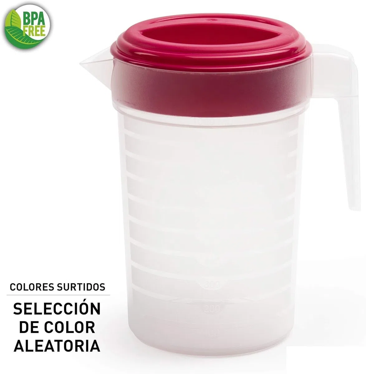 Pack de 3 Jarras de Agua de Plástico – 2 Litros cada una, Ligeras, Resistentes y Aptas para Frigorífico y Lavavajillas