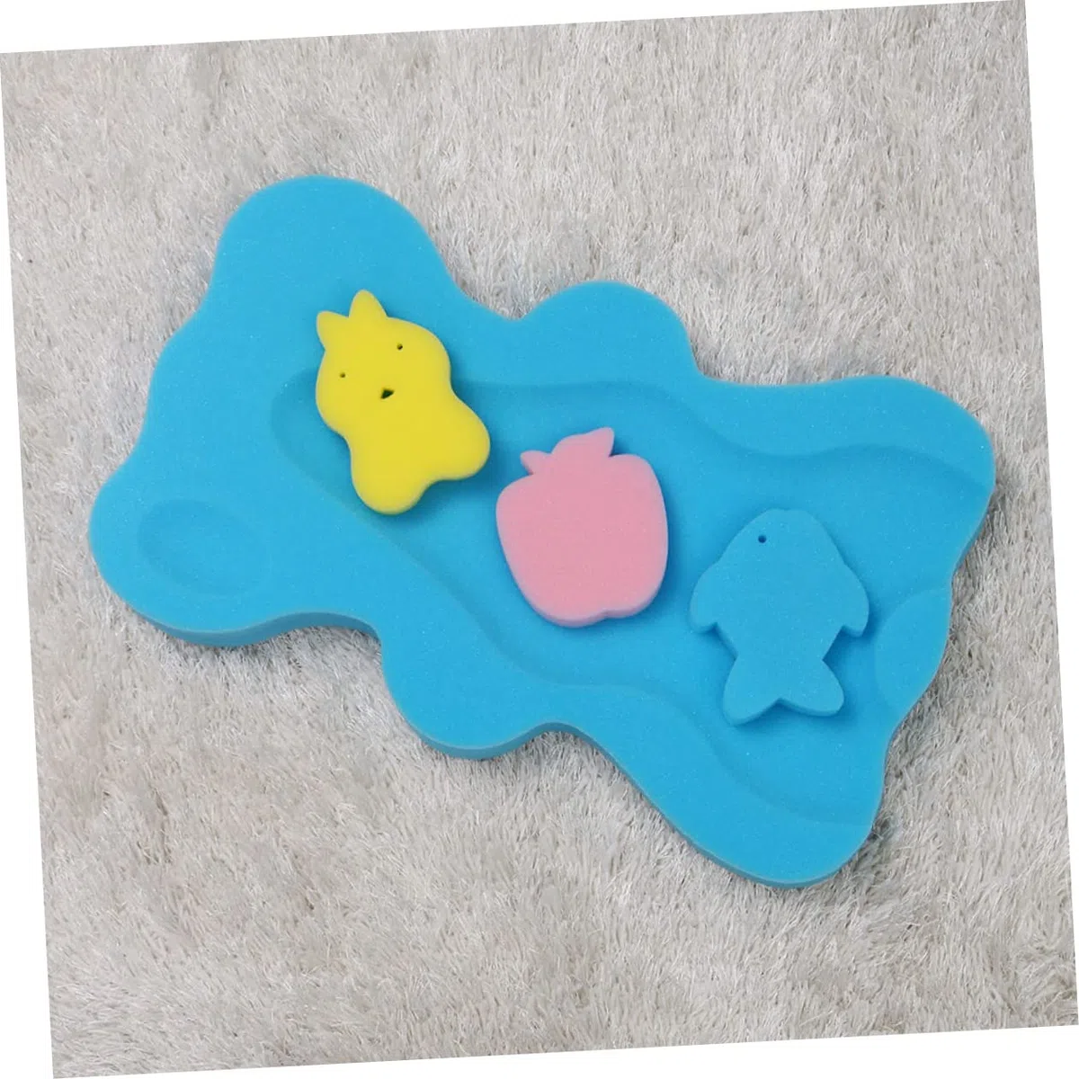 SHOWERORO 2 Piezas Alfombra De Bañera De Esponja para Recién Nacido Práctica Almohadilla De Baño para Cojín De Baño para para Bebe