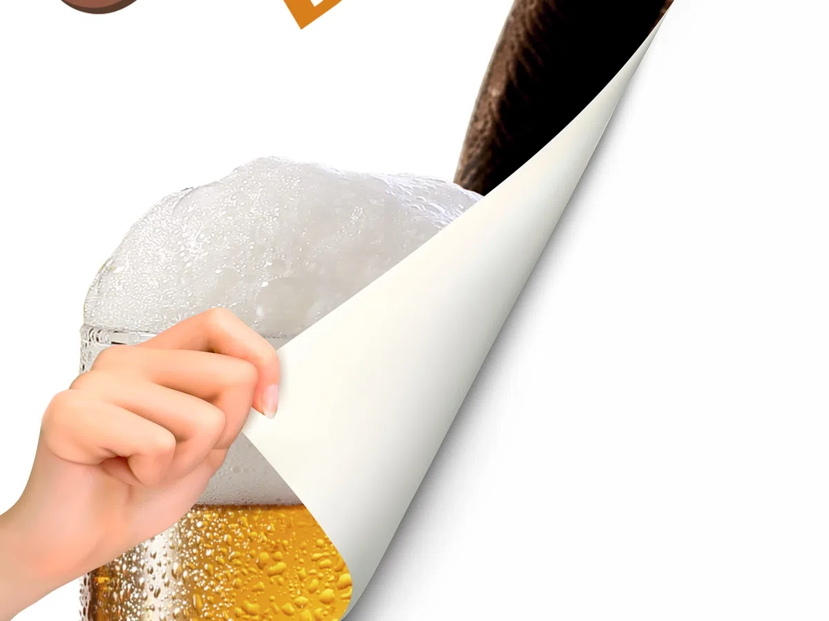 Pegatinas Vinilo para Frigorífico Caña cerveza | Varias Medidas 185 x 60 cm | Adhesivo Resistente y de Fácil Aplicación | Pegatina Adhesiva Decorativa de Diseño Elegante