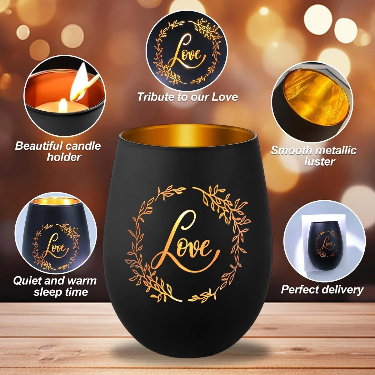 Regalo de luto, luz de luto, portavelas con grabado – En conmemoración de nuestros seres queridos, vela de luto, regalos para luto para funerales, regalos para tumbas