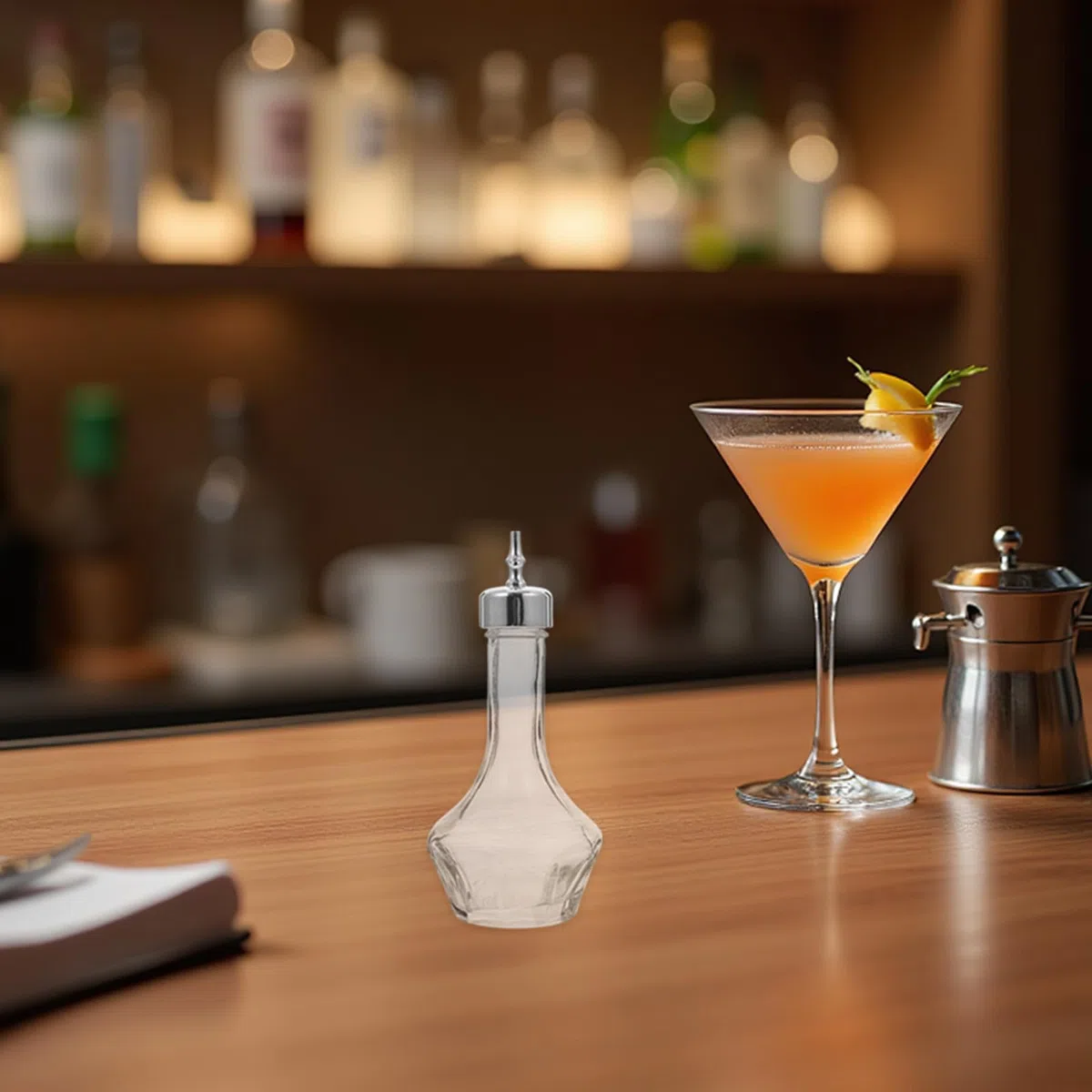 CALLARON Botellas de Vidrio para Mezcla de Bitter Dosificador, Set de 2 Botellas de 50 Ml, Recomendadas para Uso en Bares y Ambientes Domésticos