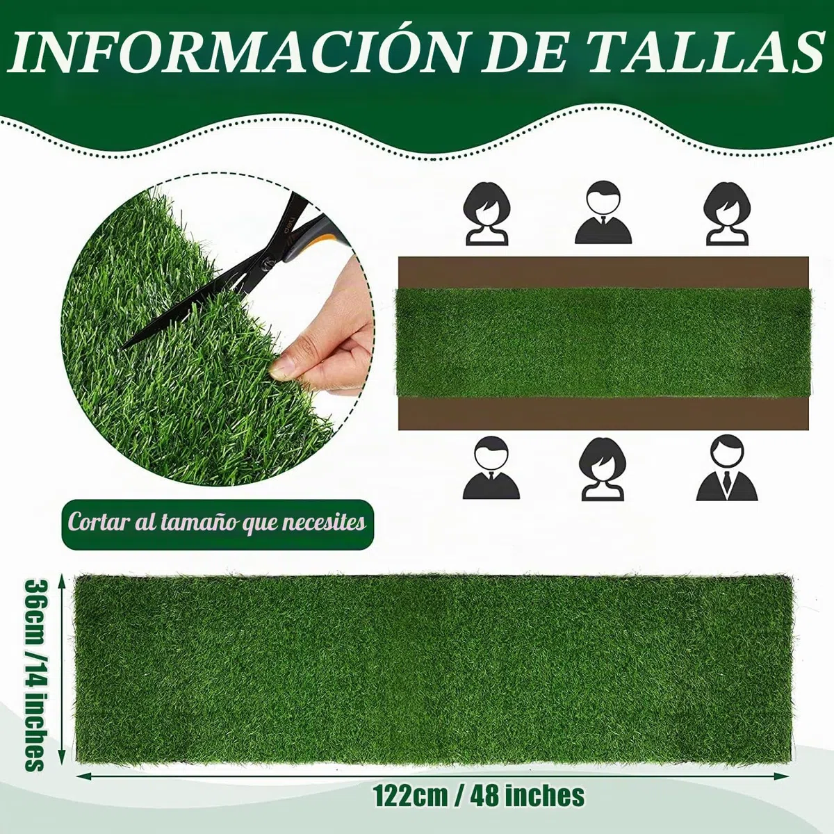 KAHEIGN Camino de Mesa de Césped Artificial, 36CM x 122CM Mantel de Hierba Sintética Alfombrilla de Mesa de Hierba Falsa de Pascua para Tema de Fútbol Boda Cumpleaños Banquete Jardín Fiesta Decoración